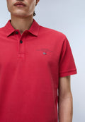 Polo de Piqué de Manga Corta Elbas Rojo - 4