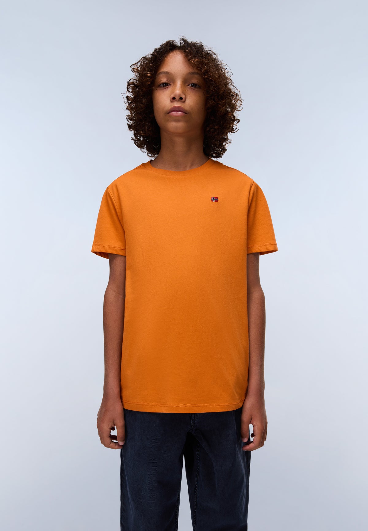 Salis Jersey Short Sleeve T-Shirt (4-16 Years) Orange Pumpkin - 3