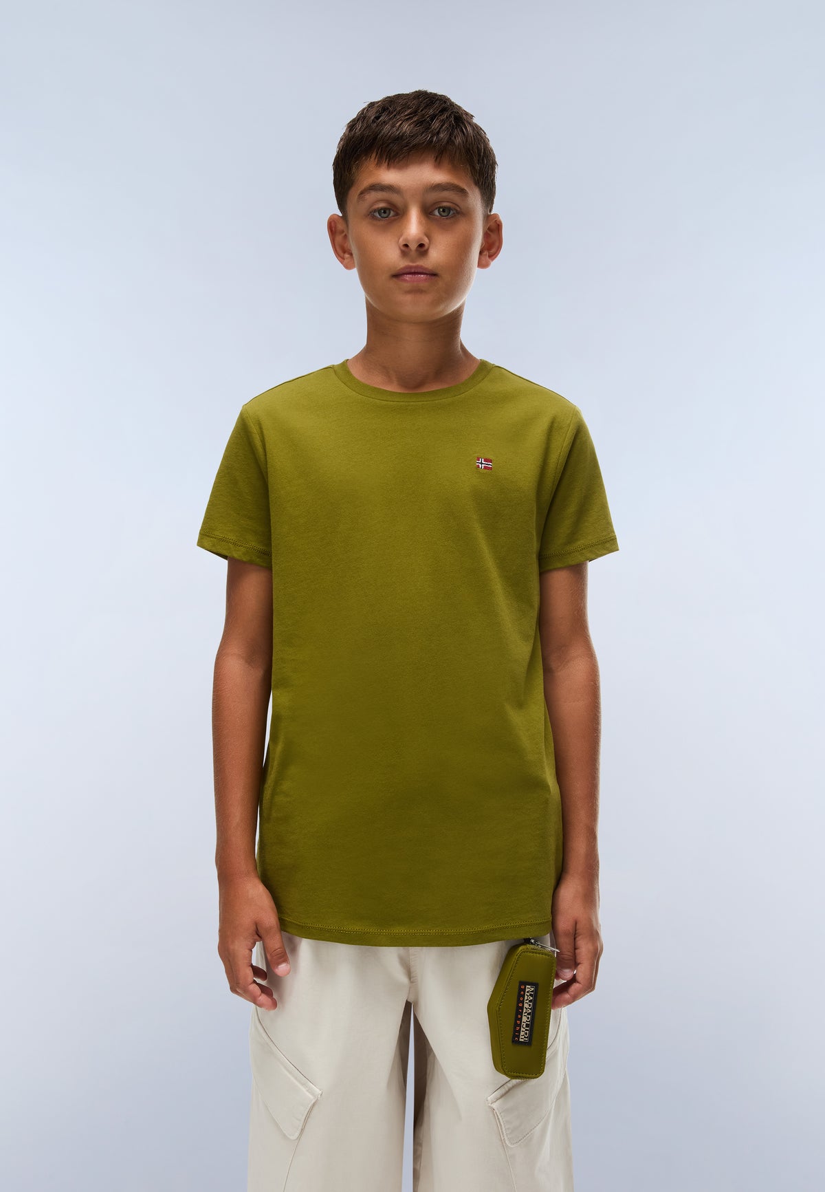 Salis Jersey Short Sleeve T-Shirt (4-16 Years) Green Avocado - 2