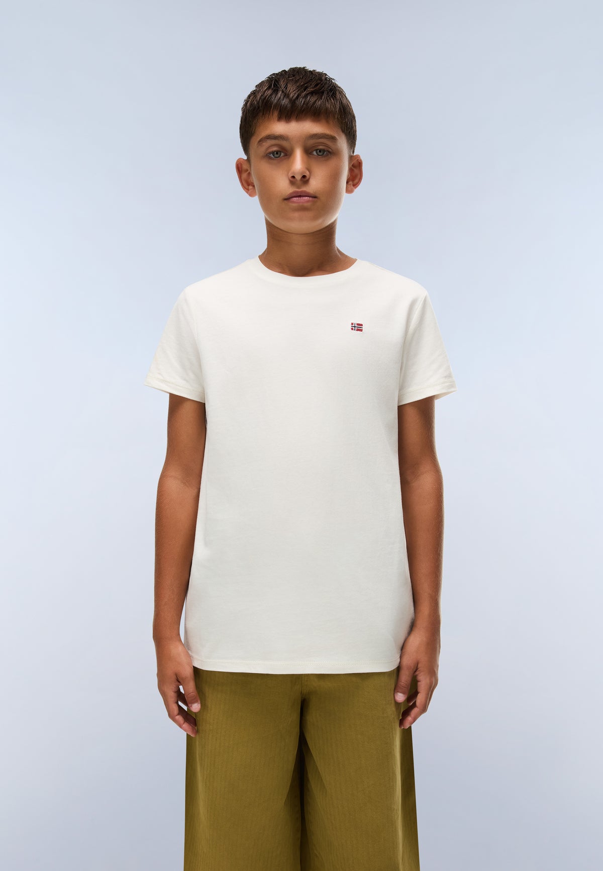 Salis Jersey Short Sleeve T-Shirt (4-16 Years) White Whisper - 2