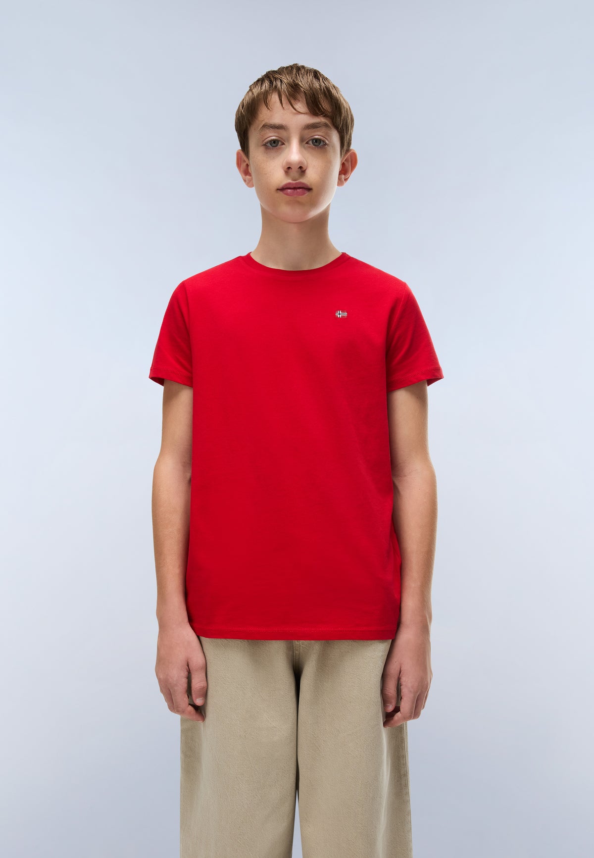 Salis Jersey Short Sleeve T-Shirt (4-16 Years) Red - 2