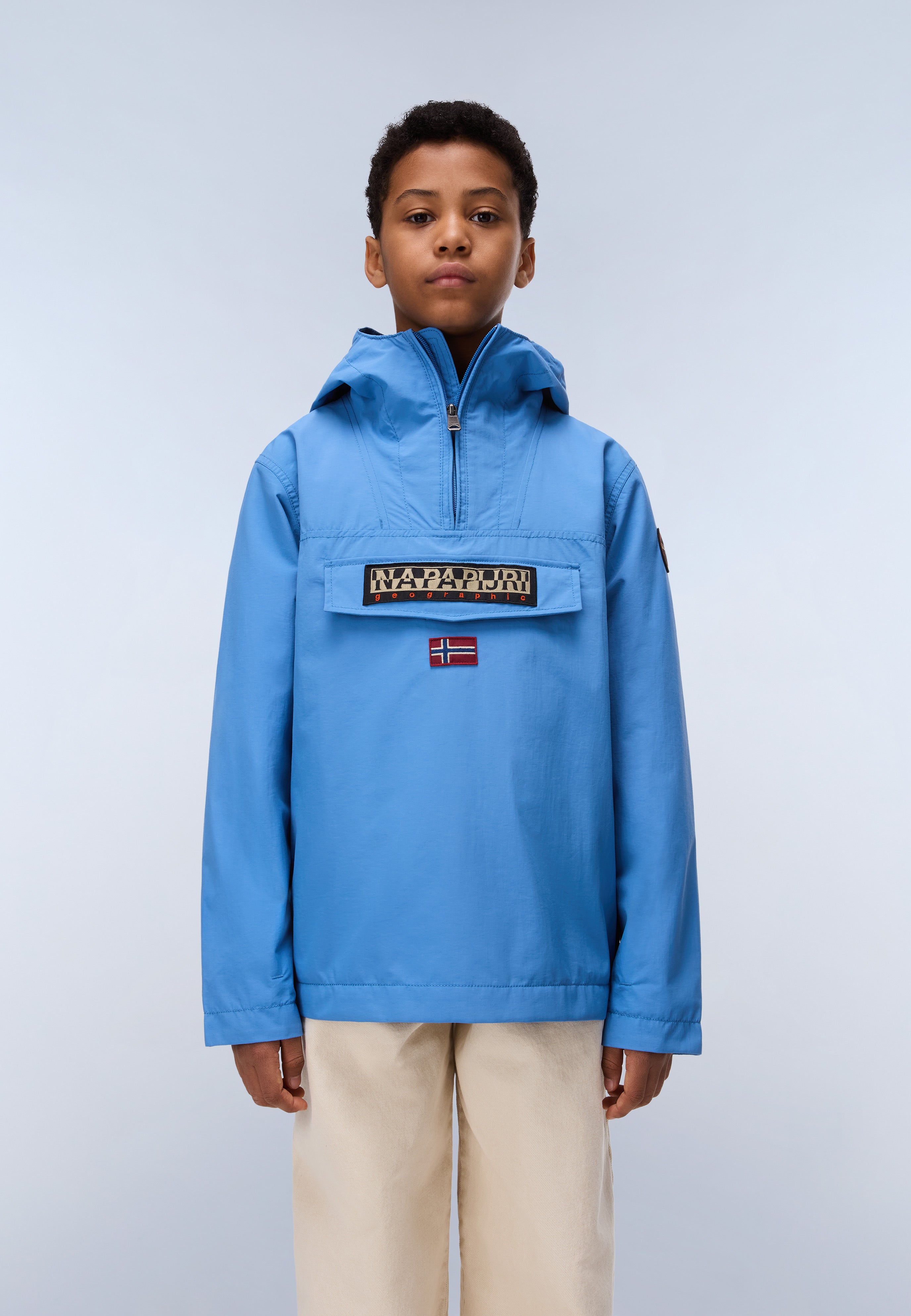 Napapijri Rainforest Summer Anorak Jacket (4-16 YEARS) Kids Light Blue