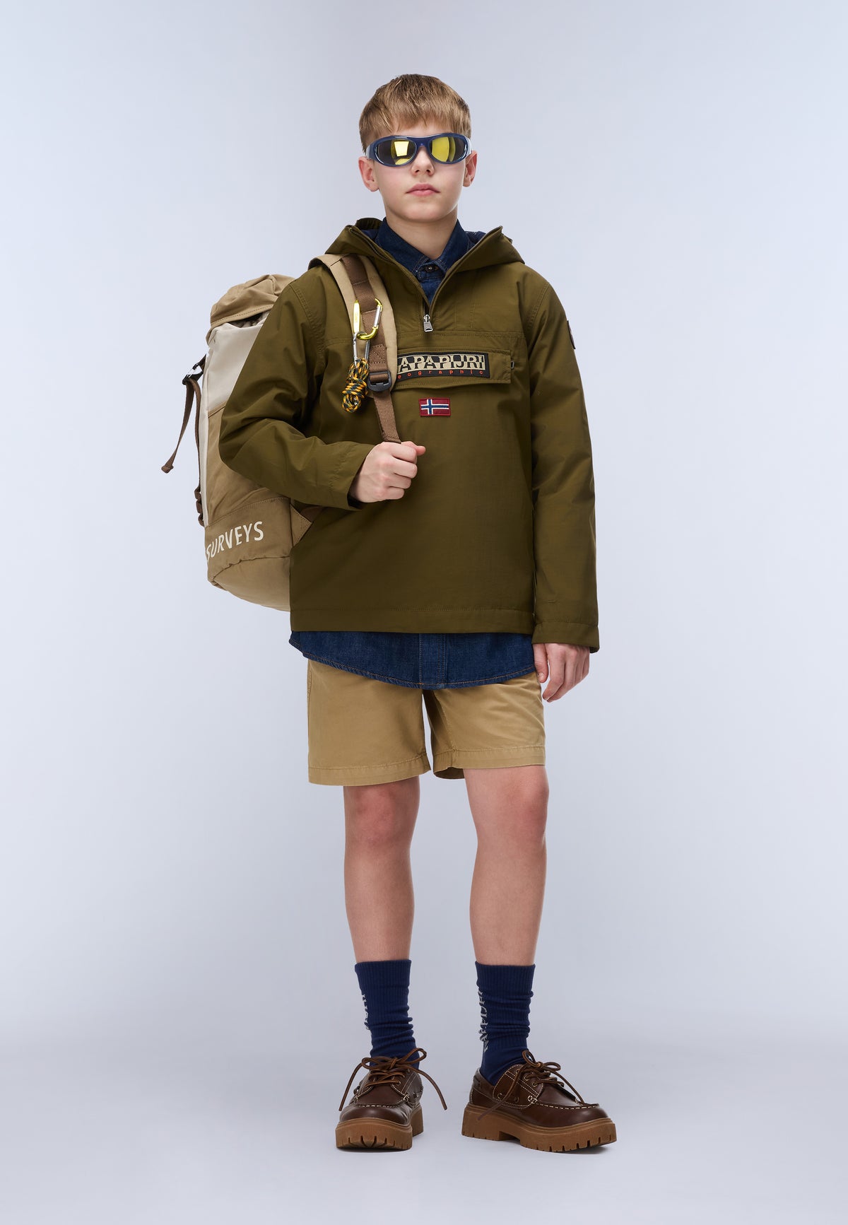 Rainforest Summer Anorak Jacket  (4-16 YEARS) Dark Green Olive - 2