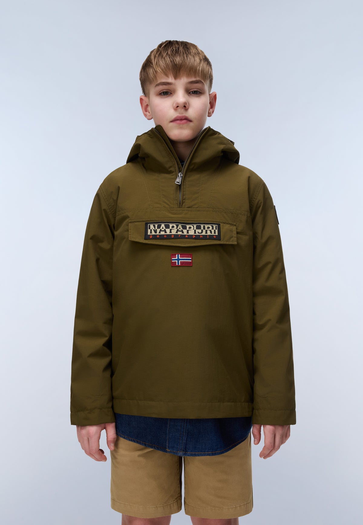 Rainforest Summer Anorak Jacket  (4-16 YEARS) Dark Green Olive - 3