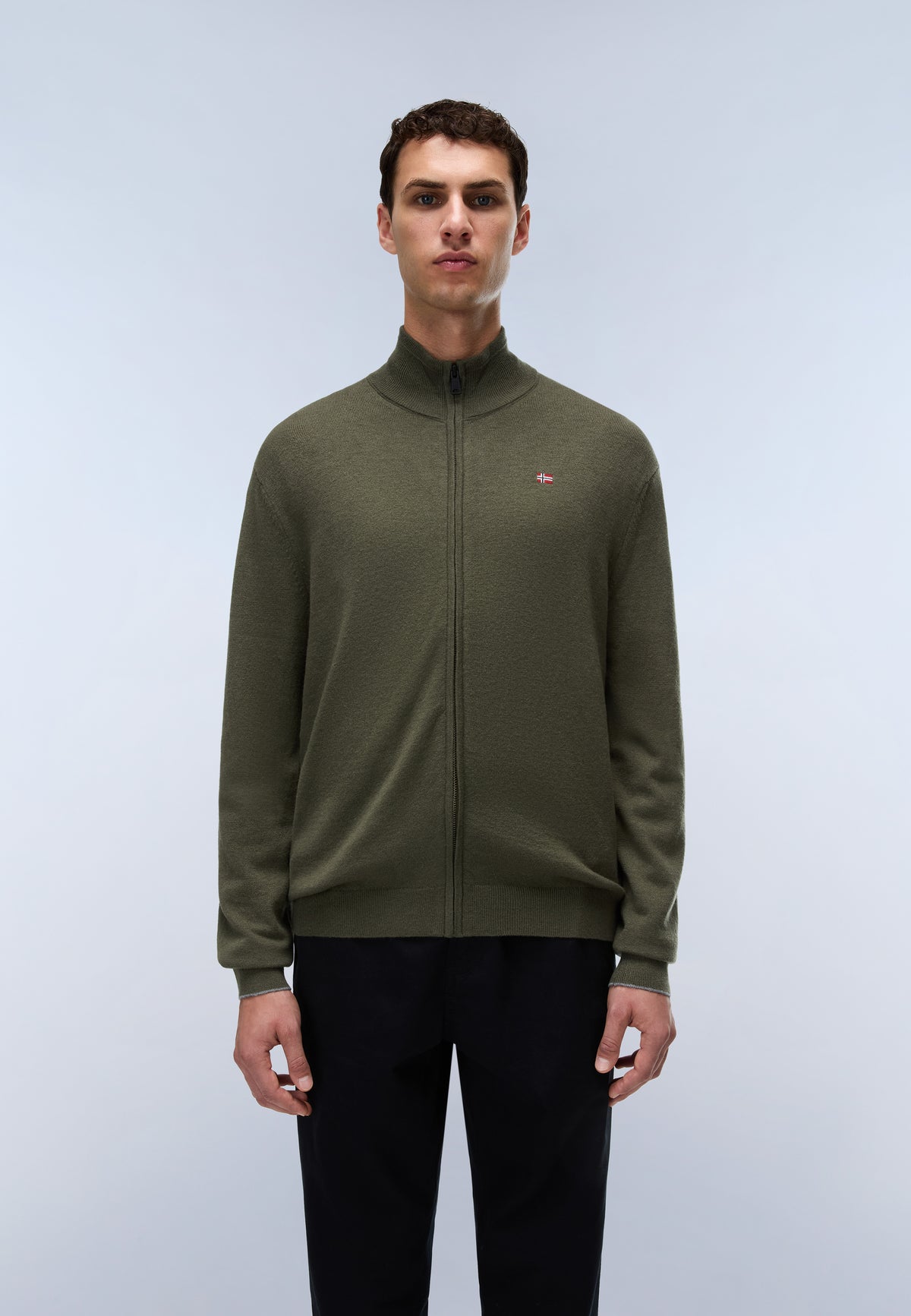 Napapijri Damavand Full-Zip Jumper Green Olive Night Men - 2