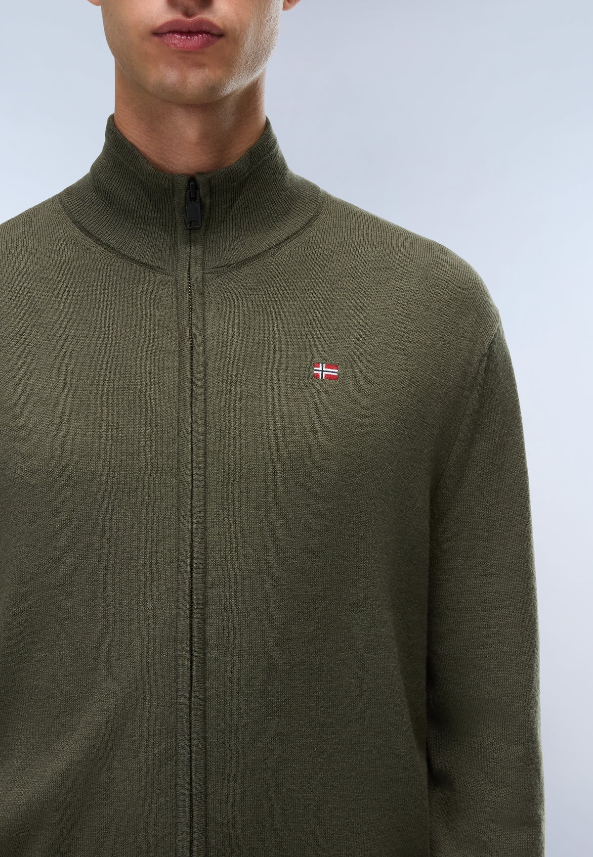 Napapijri Damavand Full-Zip Jumper Green Olive Night Men - 4