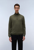 Napapijri Pull à Col Zippé Damavand Vert Olive Night Homme - 2