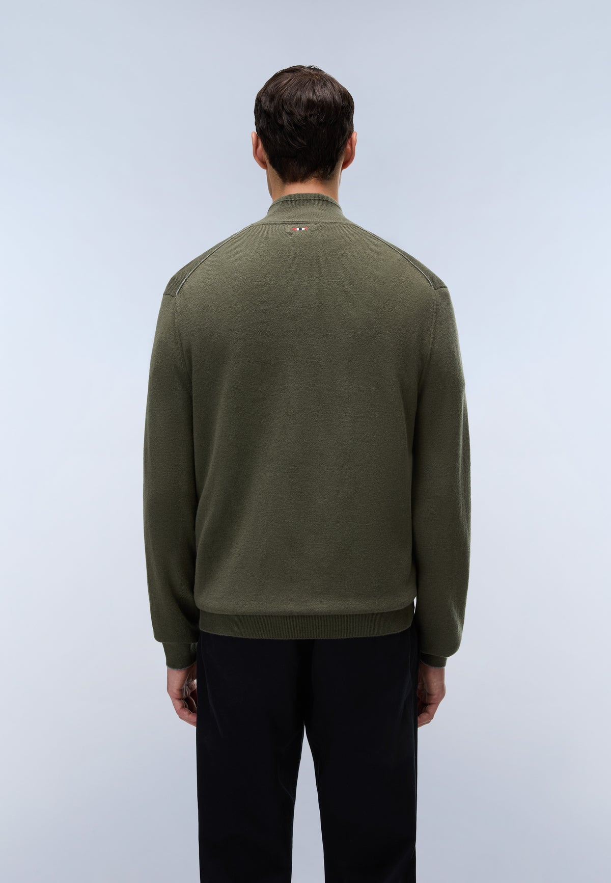 Napapijri Pull à Col Zippé Damavand Vert Olive Night Homme - 3