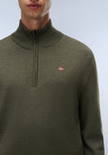 Napapijri Pull à Col Zippé Damavand Vert Olive Night Homme - 4
