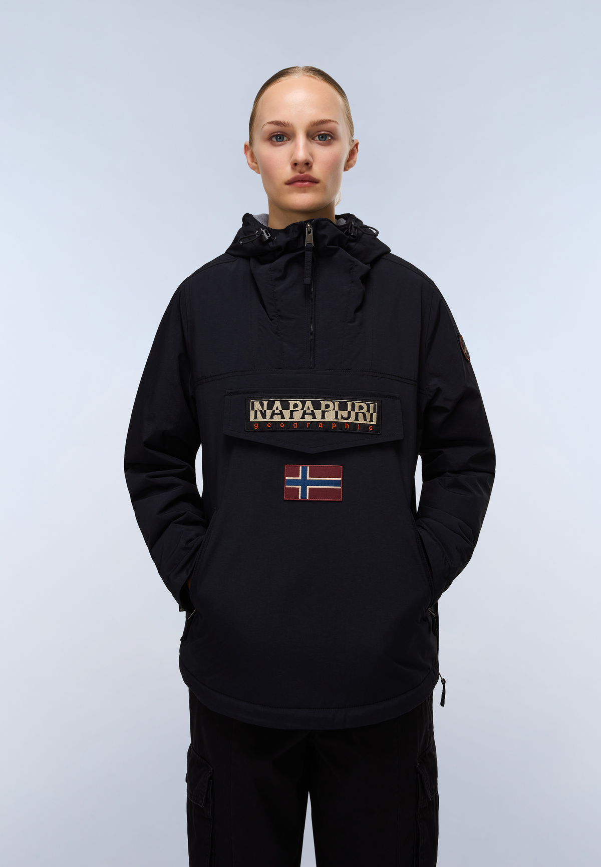 Rainforest Pocket Winter Anorak Jacket Black - 3