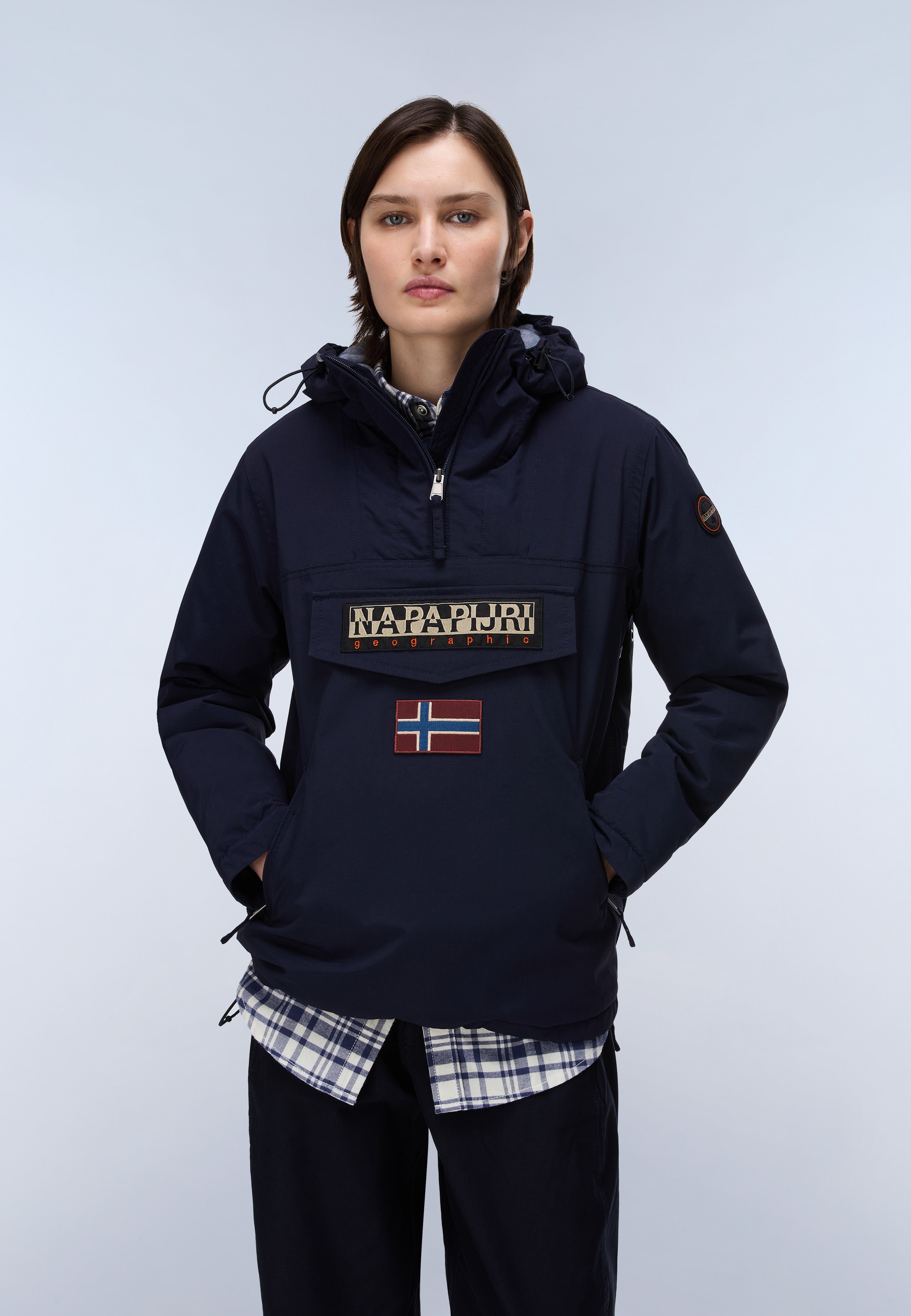 Rainforest Pocket Winter Anorak Jacket - Dark Blue