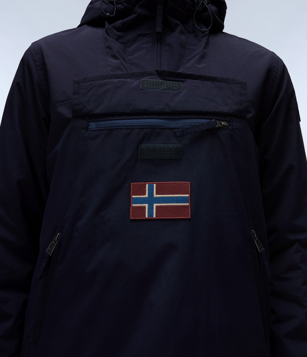 Rainforest Pocket Winter Anorak Jacket Dark Blue - 7