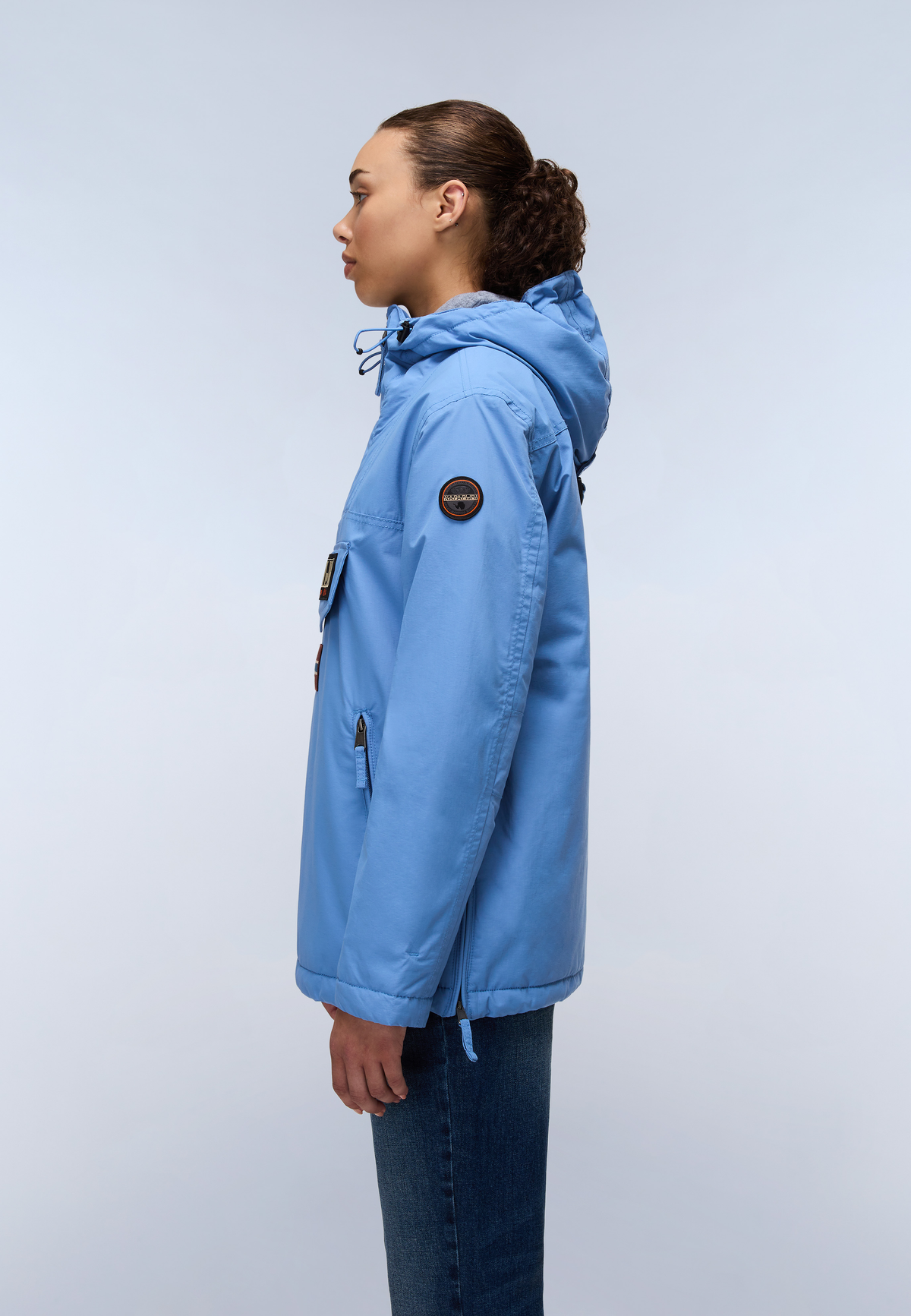 Rainforest Pocket Winter Anorak Jacket Blue Riviera - 5