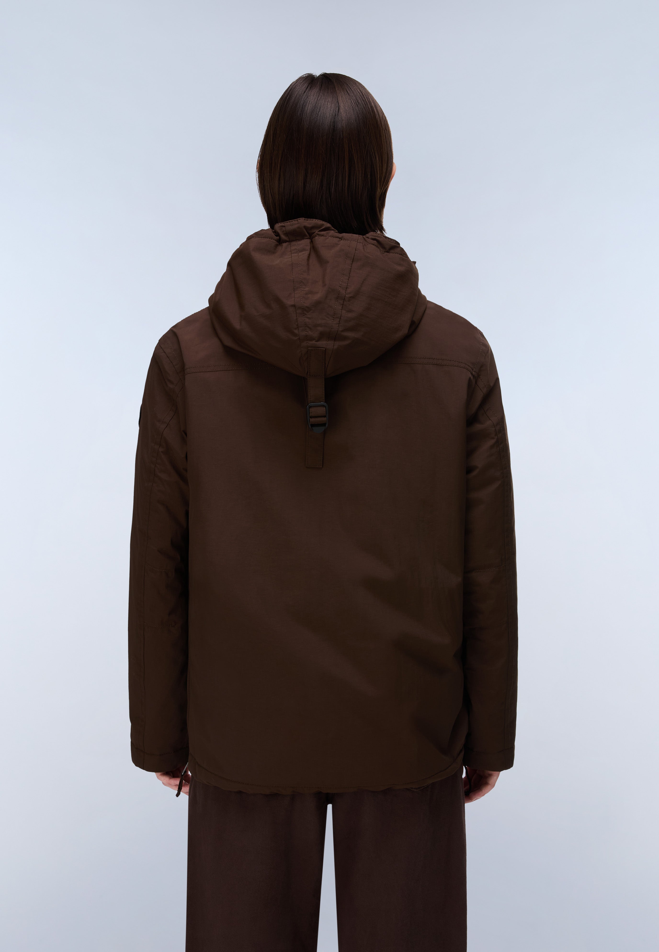 Napapijri Rainforest Pocket Winter Anorak Jacket Women Dark Brown