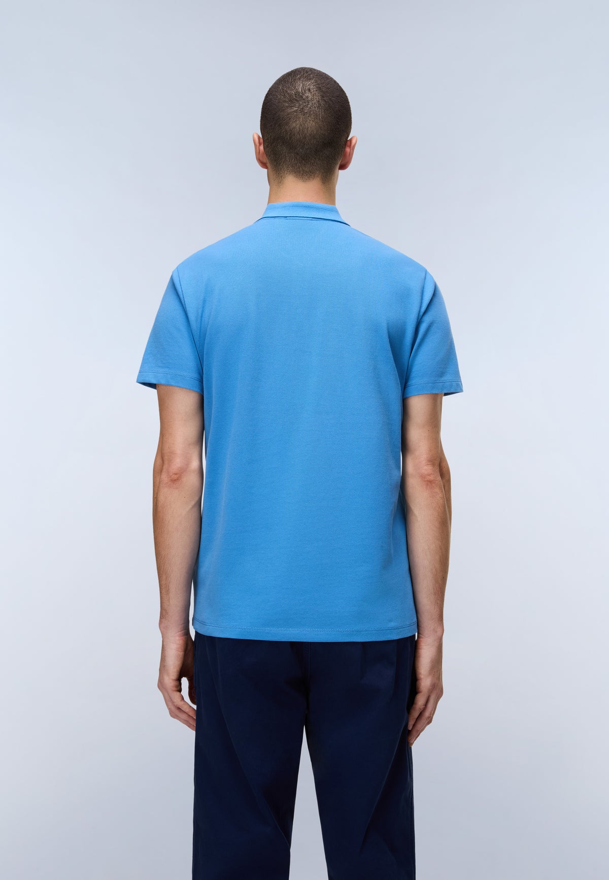 Polo de Manga Corta de Piqué Ealis Azul Claro - 3