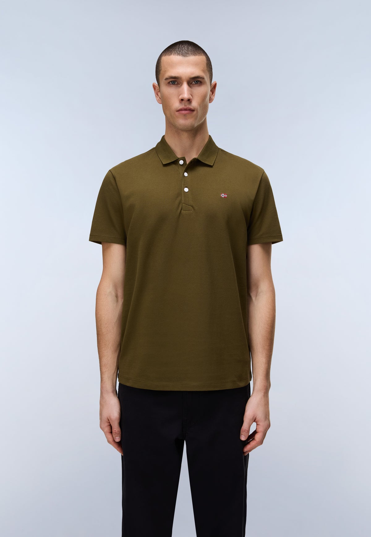 Ealis Piqué Short Sleeve Polo Shirt Dark Green Olive - 2