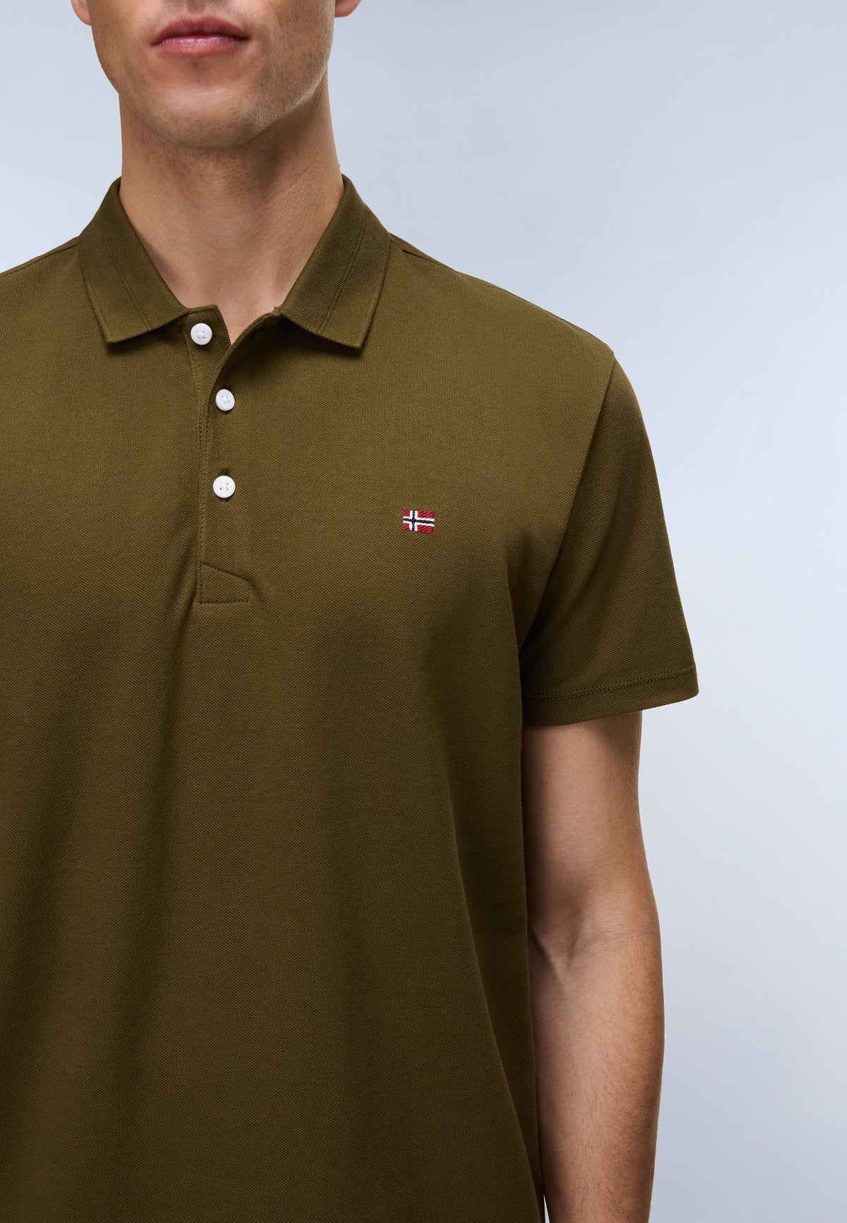 Ealis Piqué Short Sleeve Polo Shirt Dark Green Olive - 4