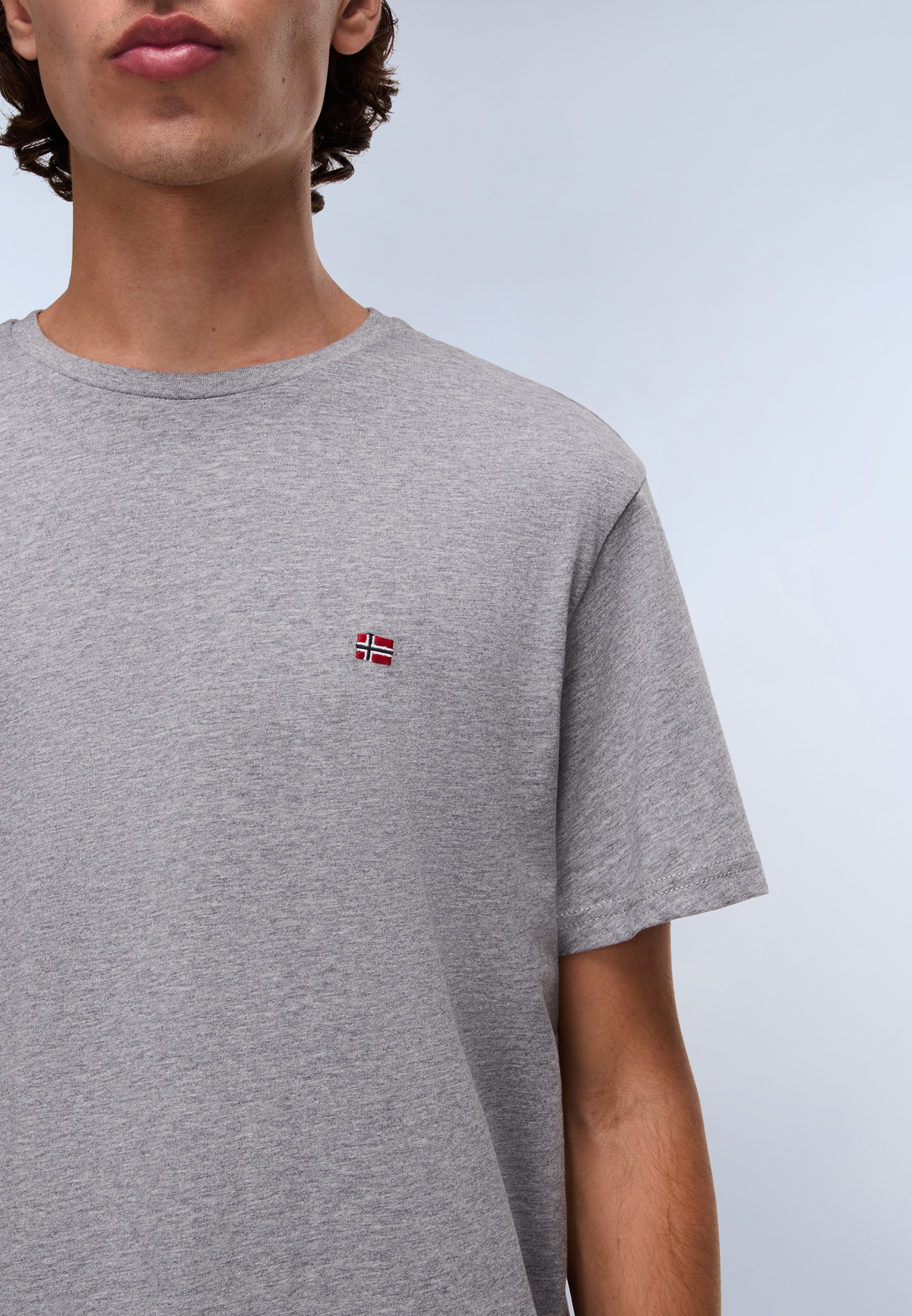 Salis Jersey Short Sleeve T-Shirt Medium Grey Melange - 5