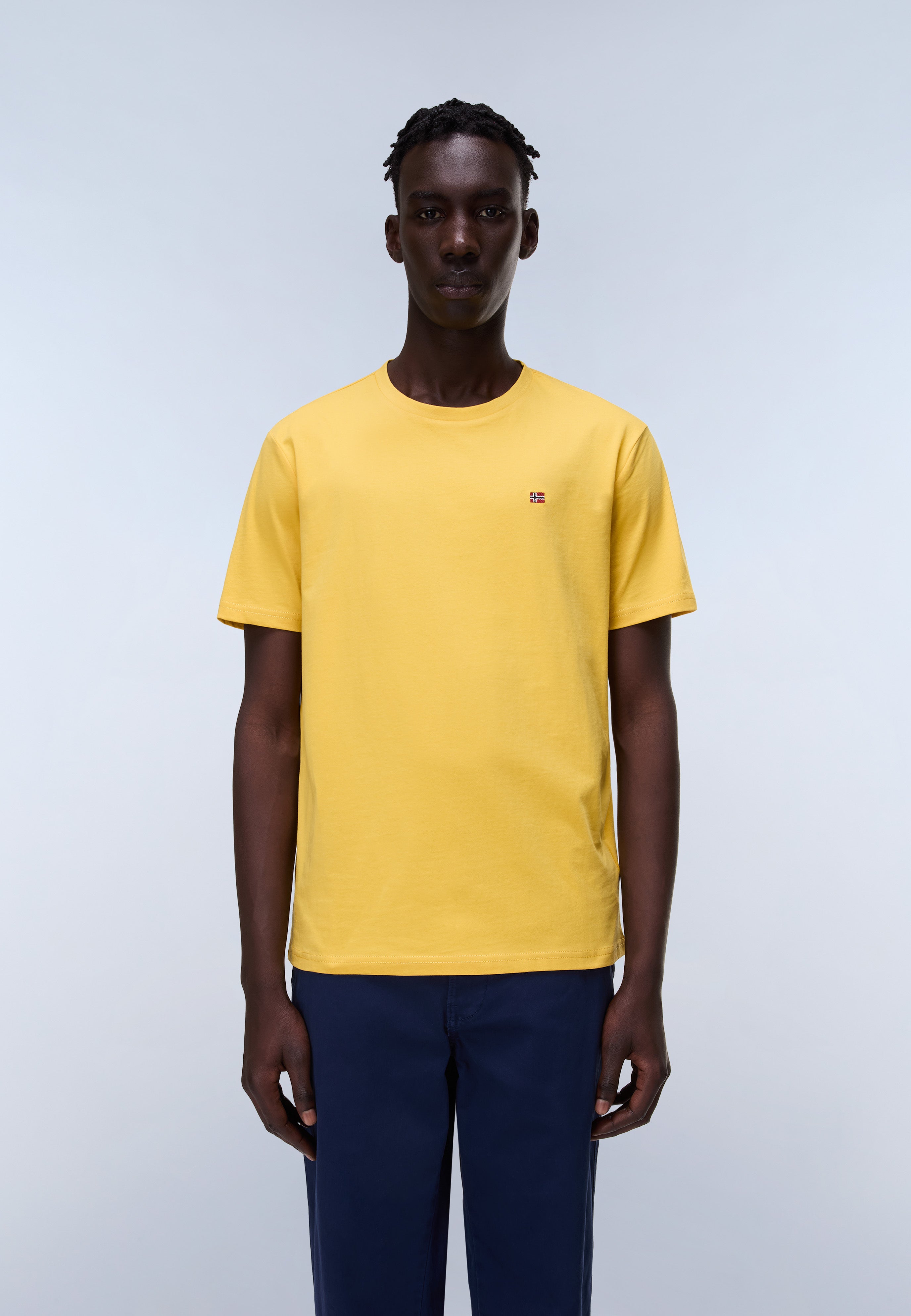 Napapijri Salis Jersey Short Sleeve T-Shirt Men Yellow