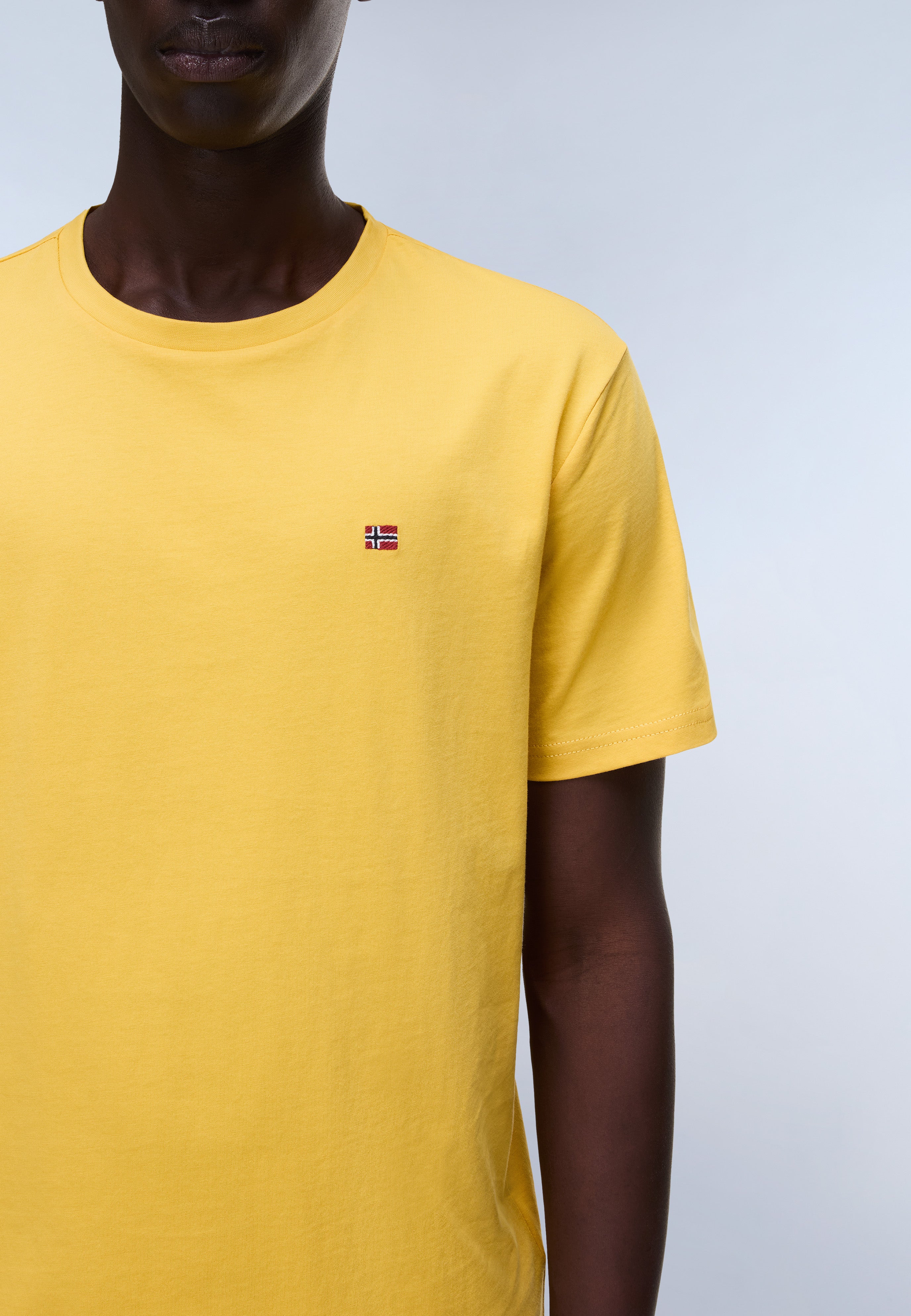 Napapijri Salis Jersey Short Sleeve T-Shirt Men Yellow
