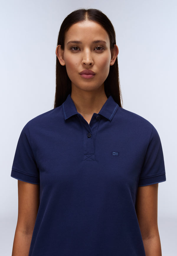 Aurora Piqué Short Sleeve Polo Blue Academy