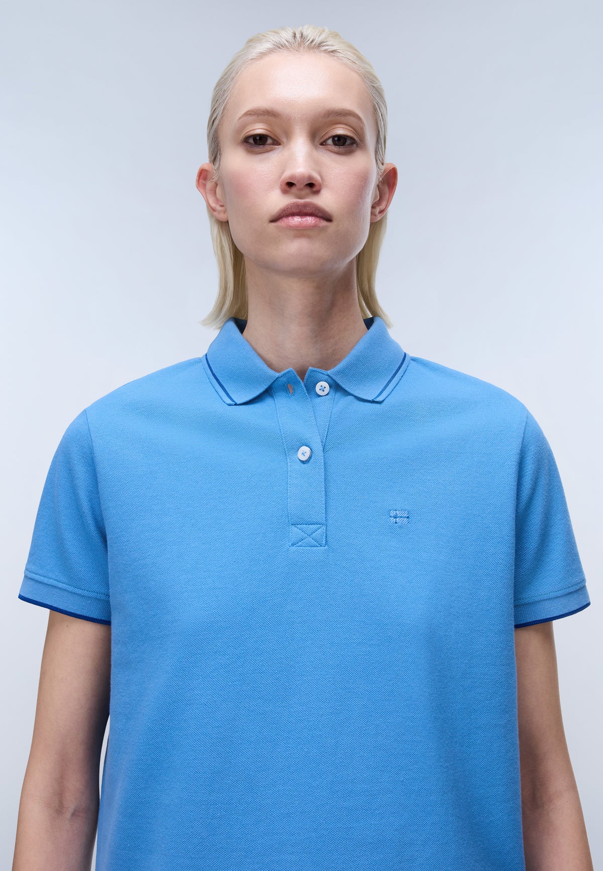 Aurora Piqué Short Sleeve Polo Light Blue - 2