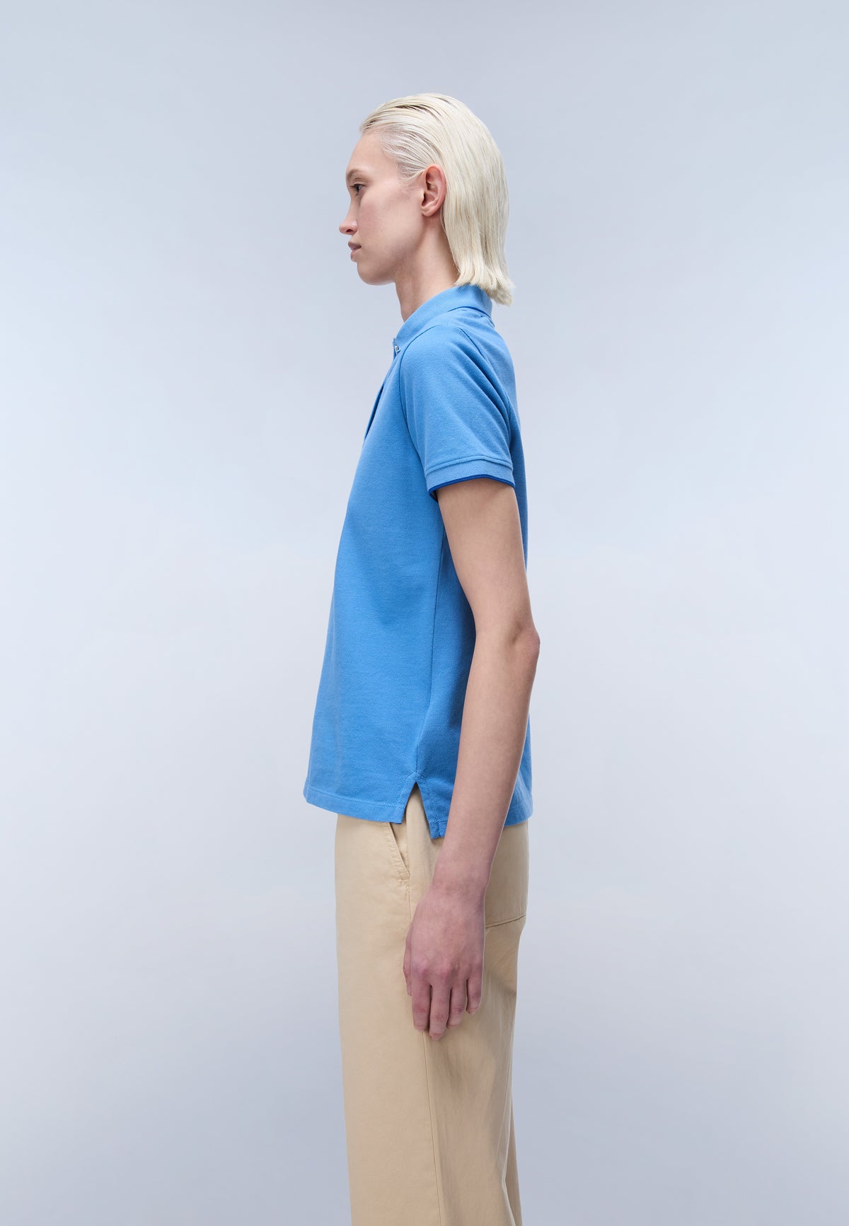 Aurora Piqué Short Sleeve Polo Light Blue - 4
