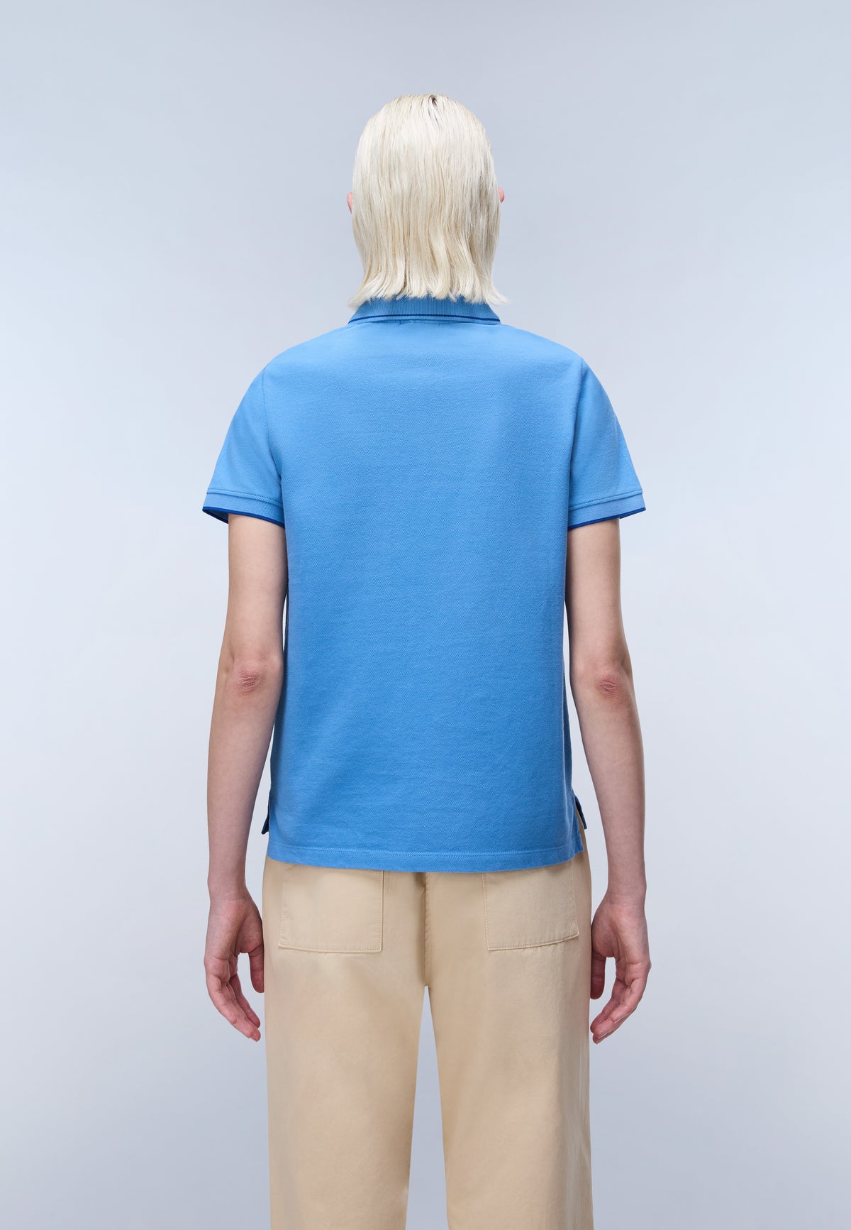 Aurora Piqué Short Sleeve Polo Light Blue - 5