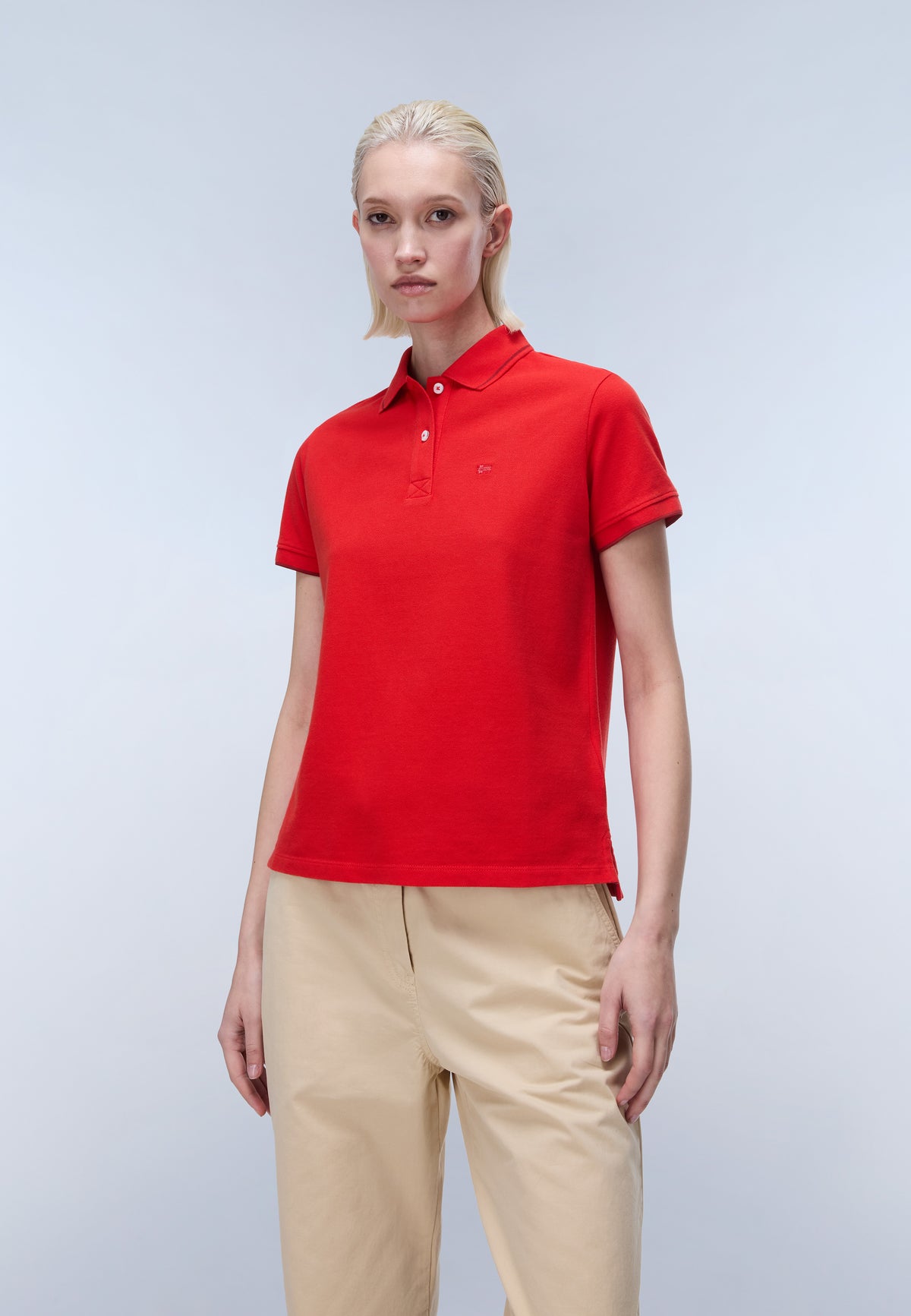 Aurora Piqué Short Sleeve Polo Red - 3
