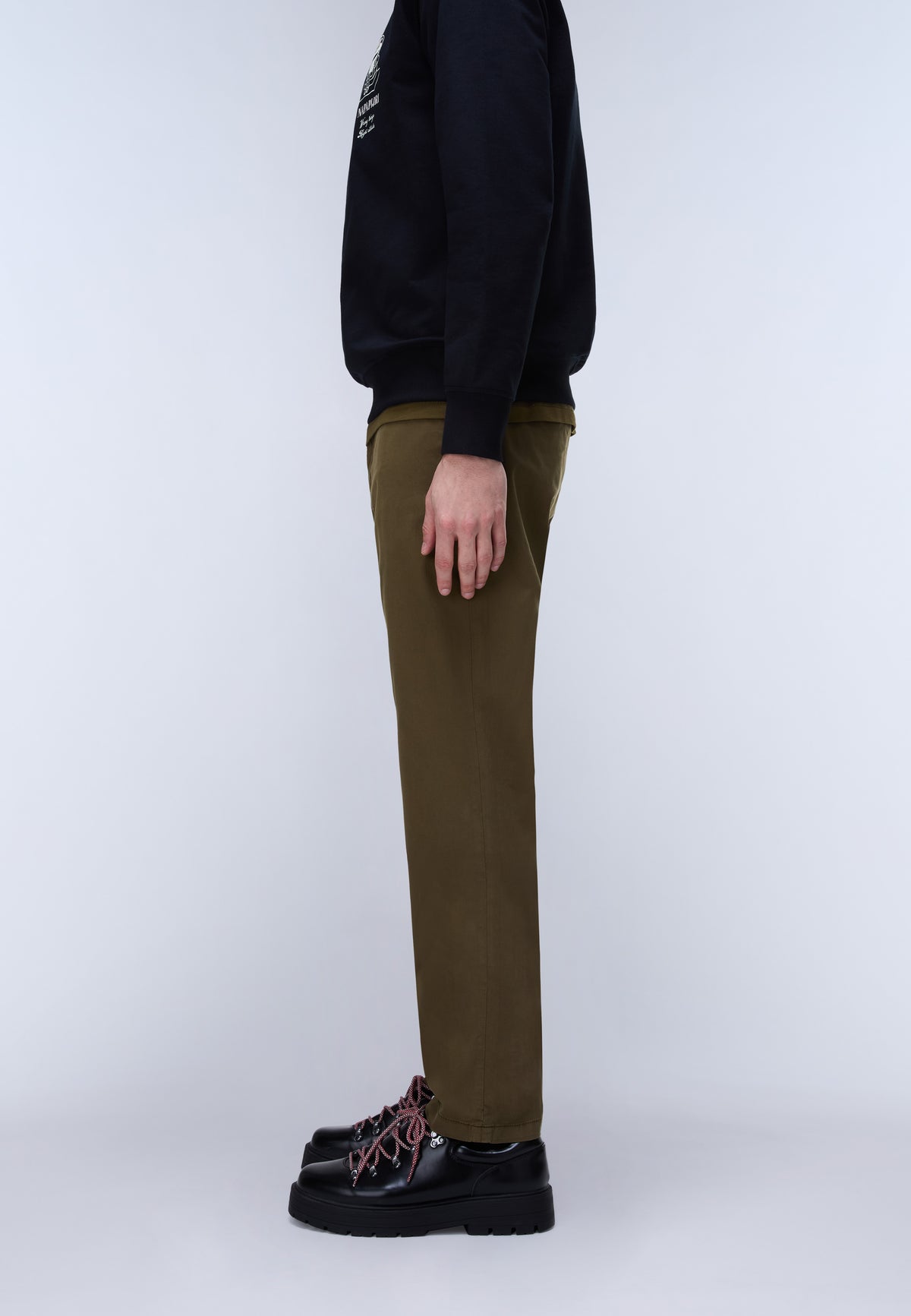 Pantalón Chino de Verano Puyo Verde Oliva Scuro - 3