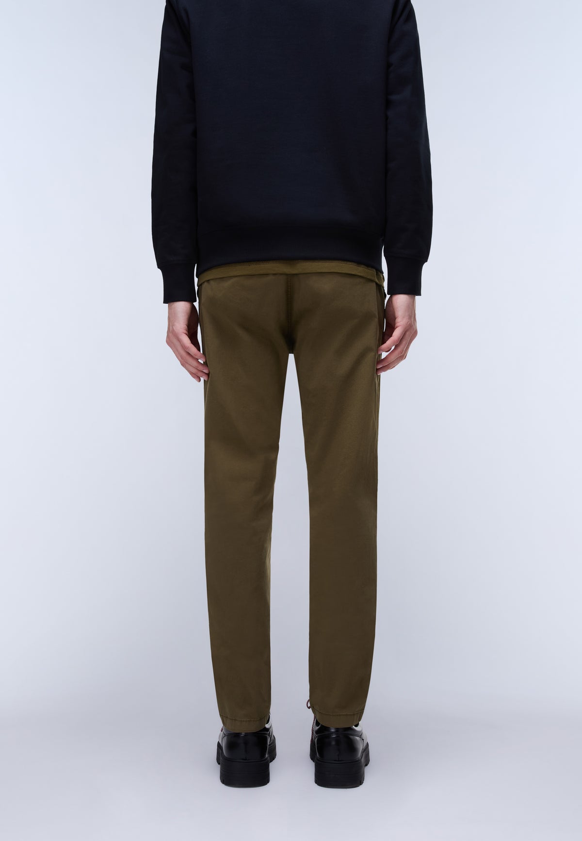 Pantalón Chino de Verano Puyo Verde Oliva Scuro - 4
