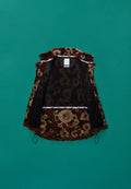 Emin Jacquard Fleece Vest Brown - 9
