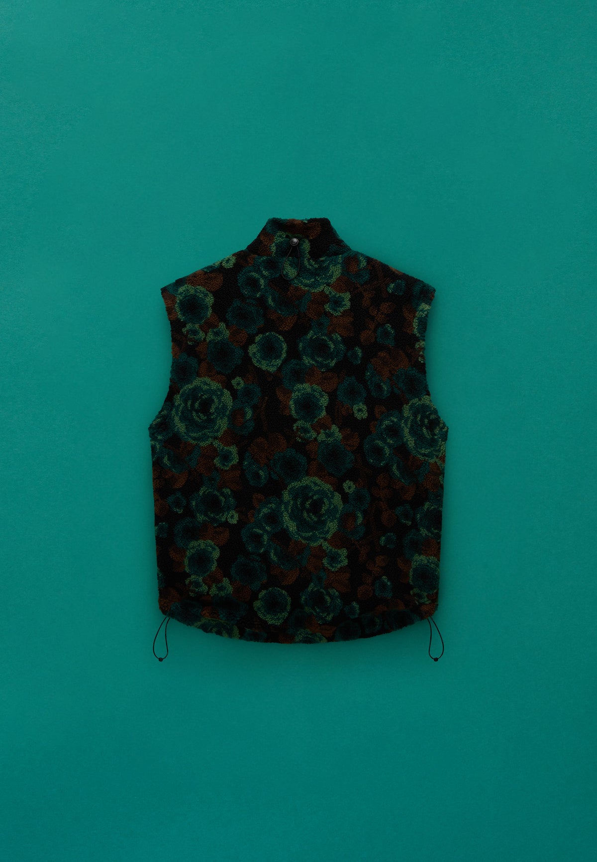 Emin Jacquard Fleece Vest Green - 3