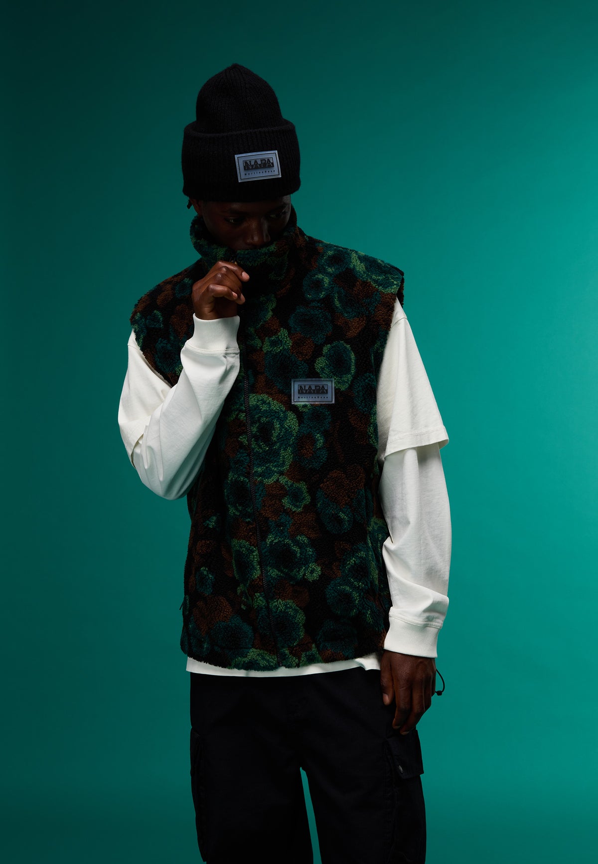 Gilet Sans Manches en Polaire Jacquard Emin  - 2