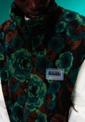Emin Jacquard Fleece Vest Green - 4