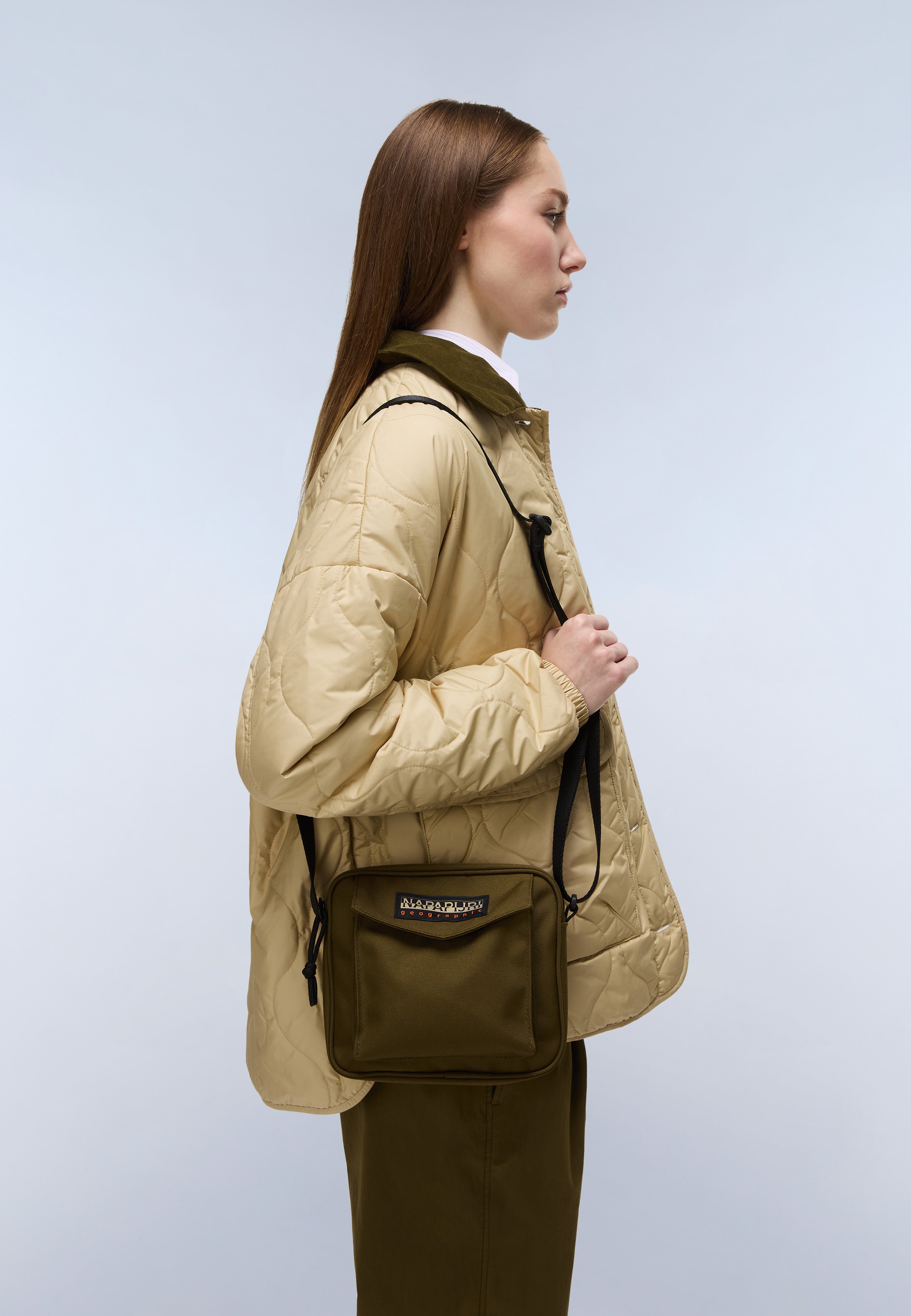 Napapijri Voyage Crossover Bag Men & Women Dark Green Olive