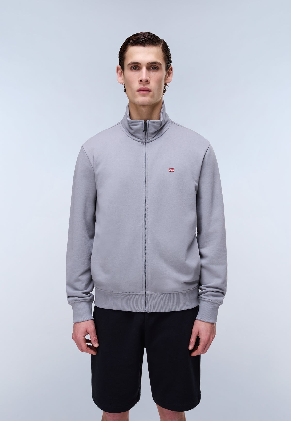 Sudadera de con Cremallera Balis French Terry Gris Shark - 2