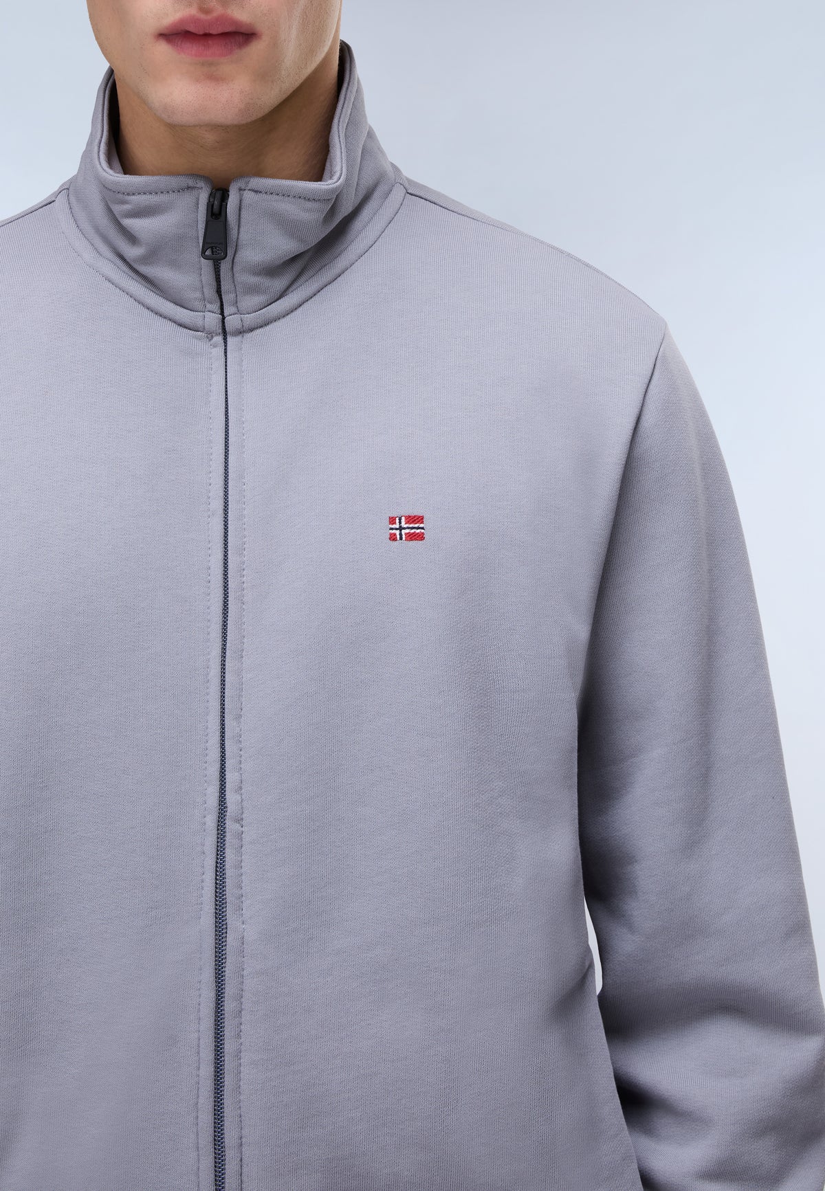 Sudadera de con Cremallera Balis French Terry Gris Shark - 5