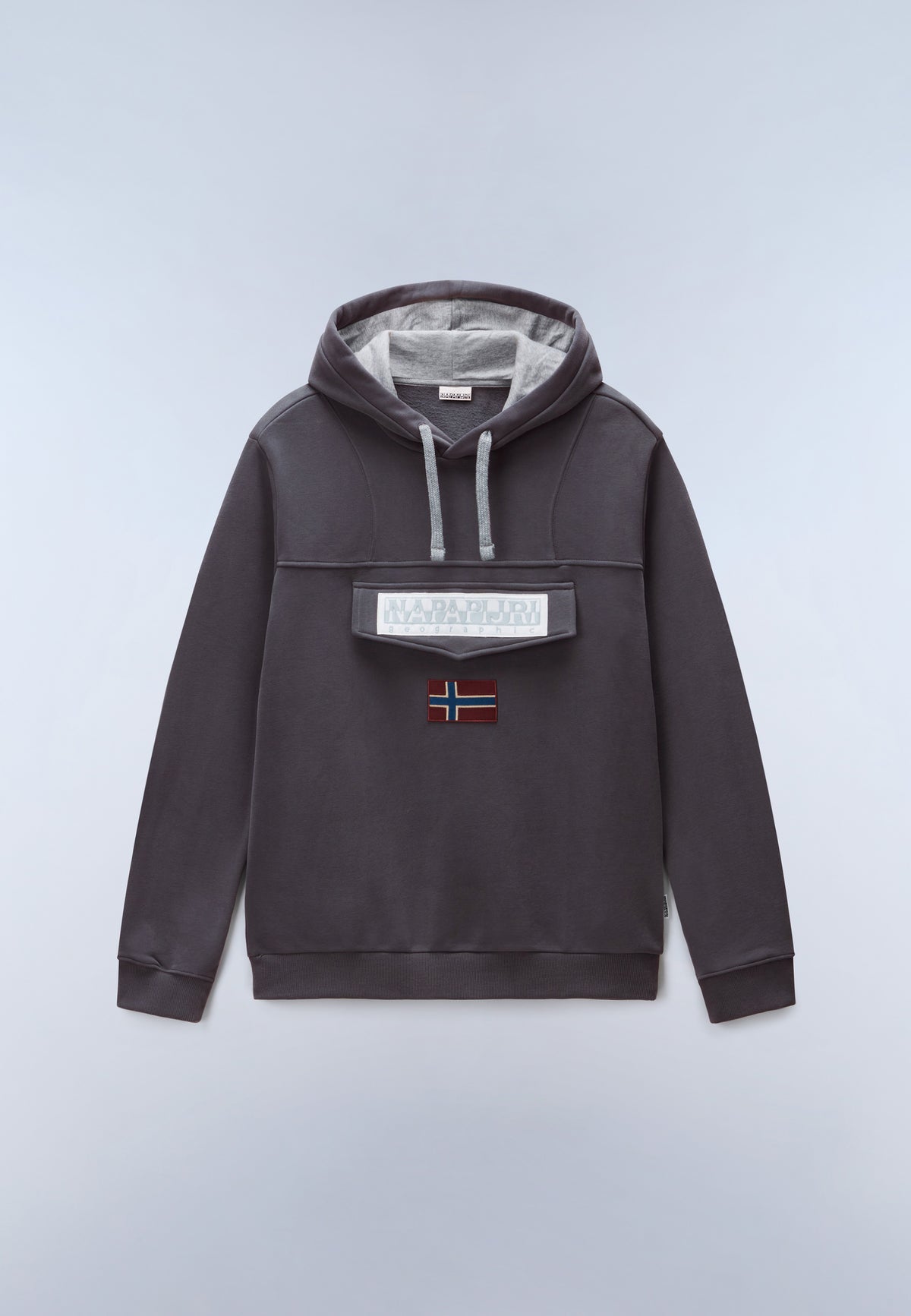 Zip Fleece Napapijri Burgee Hoodie Grey Napapijri Burgee Half-Zip