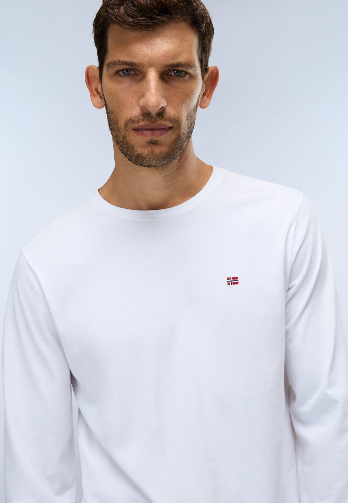 Napapijri Langärmeliges Jersey-T-Shirt Salis Weiss Herren - 2