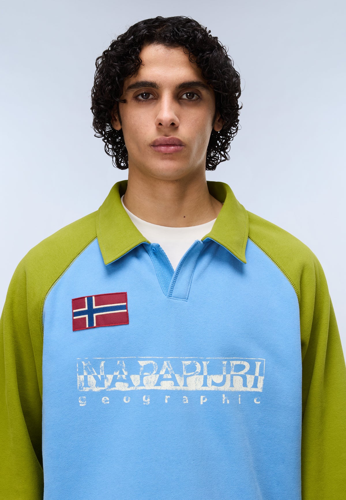 Reflect Polo French Terry Sweatshirt Light Blue - 2