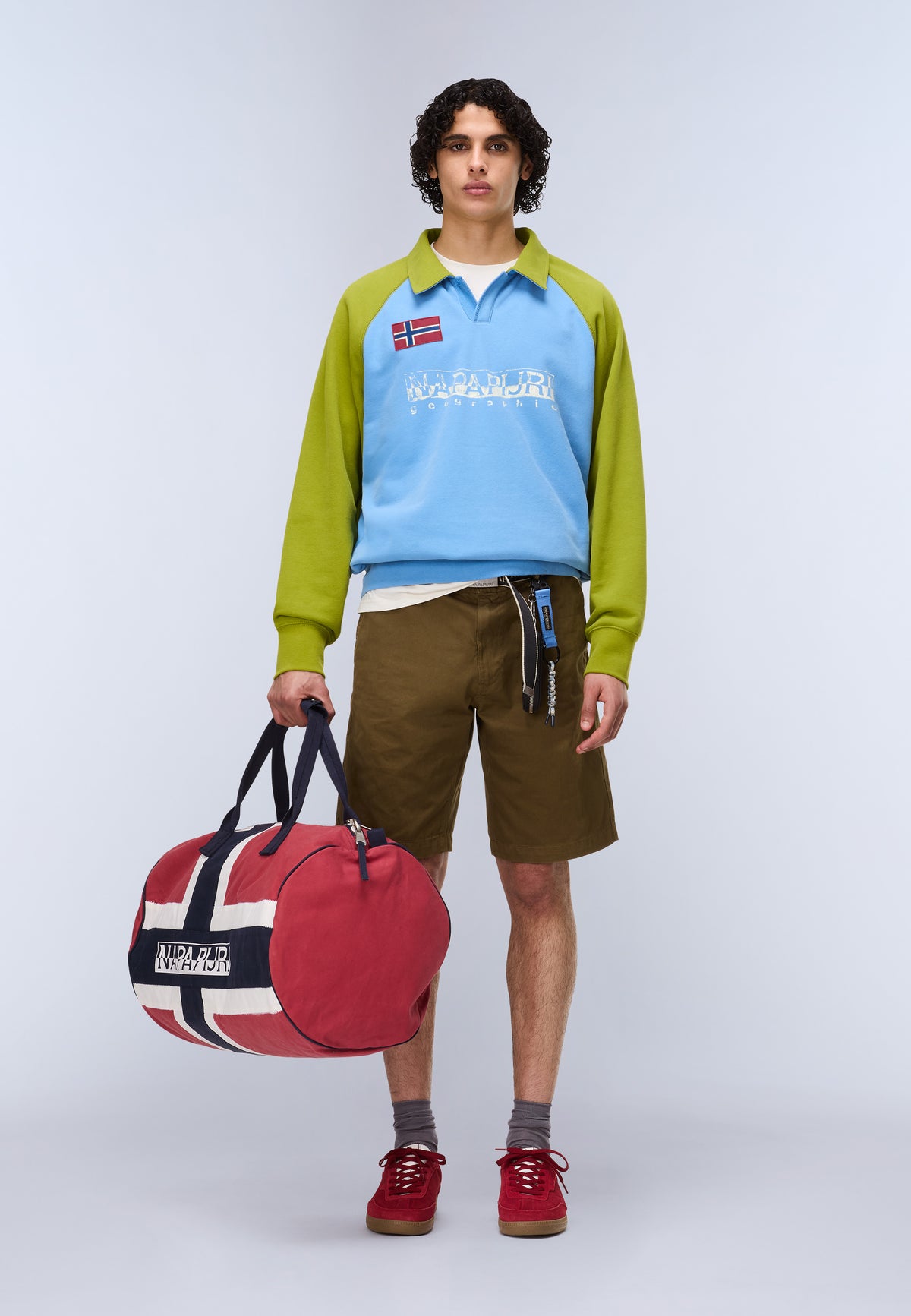 Reflect Polo French Terry Sweatshirt Light Blue - 3