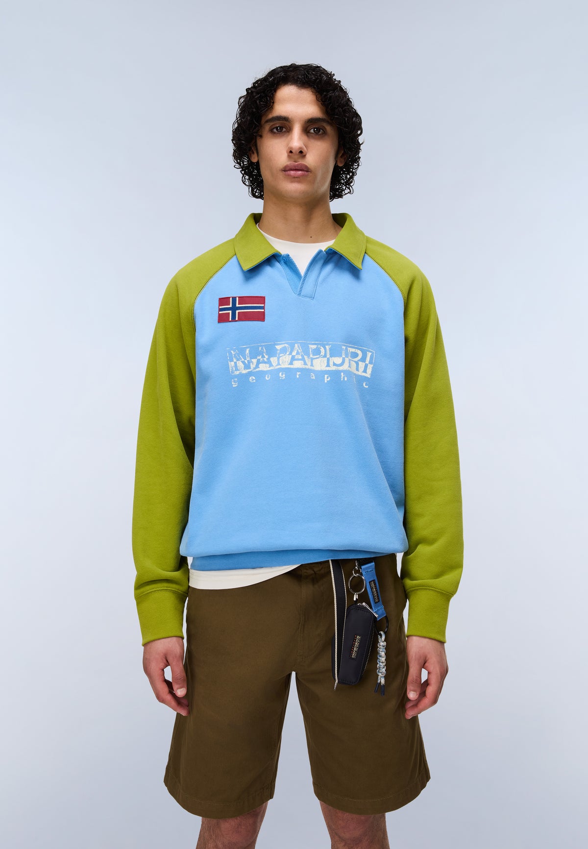 Reflect Polo French Terry Sweatshirt Light Blue - 4