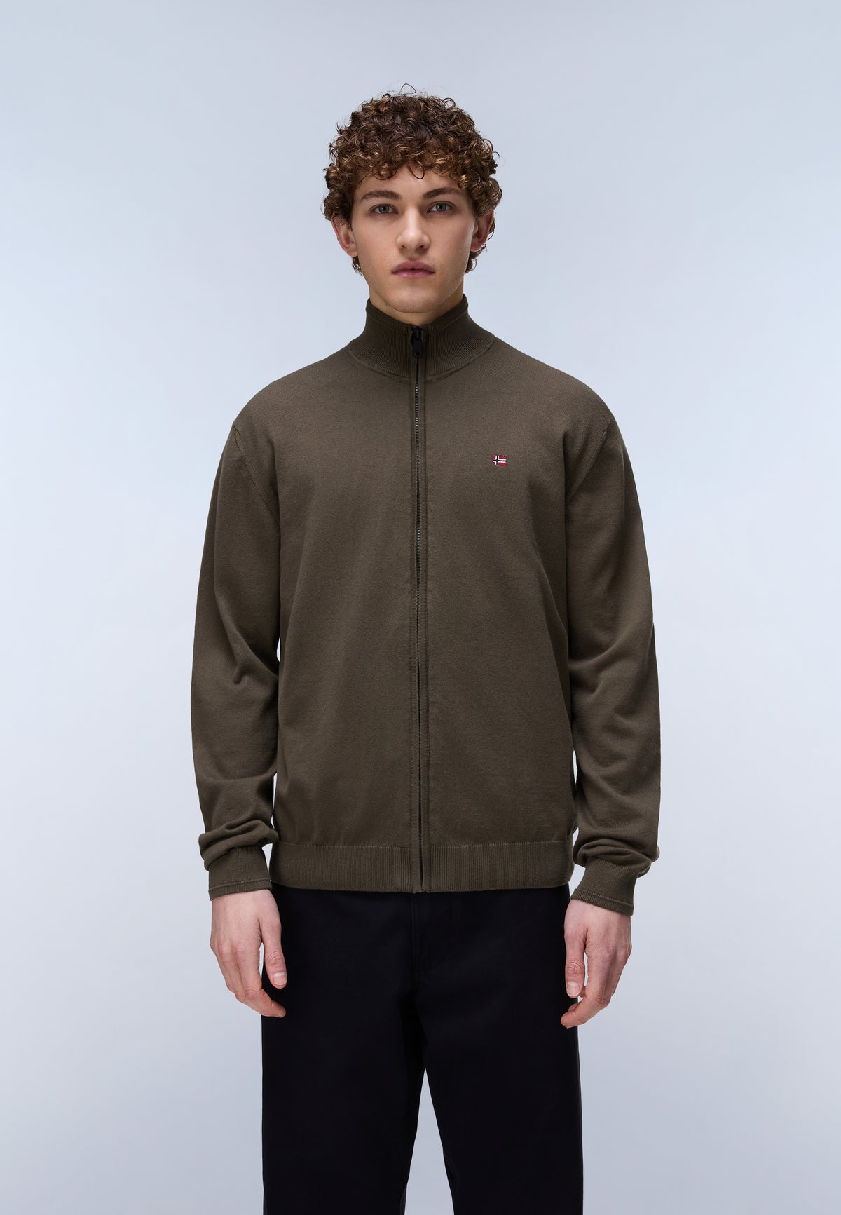 Decatur 2.0 Full Zip Jumper Dark Green Olive - 2