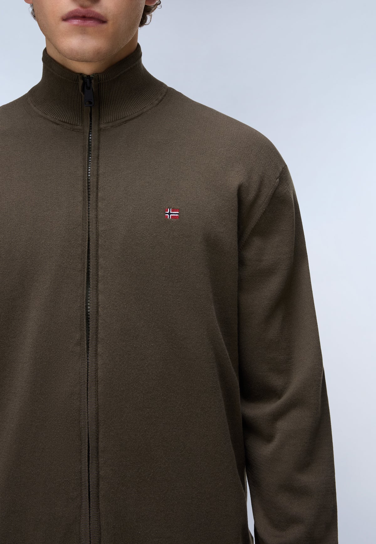 Decatur 2.0 Full Zip Jumper Dark Green Olive - 4