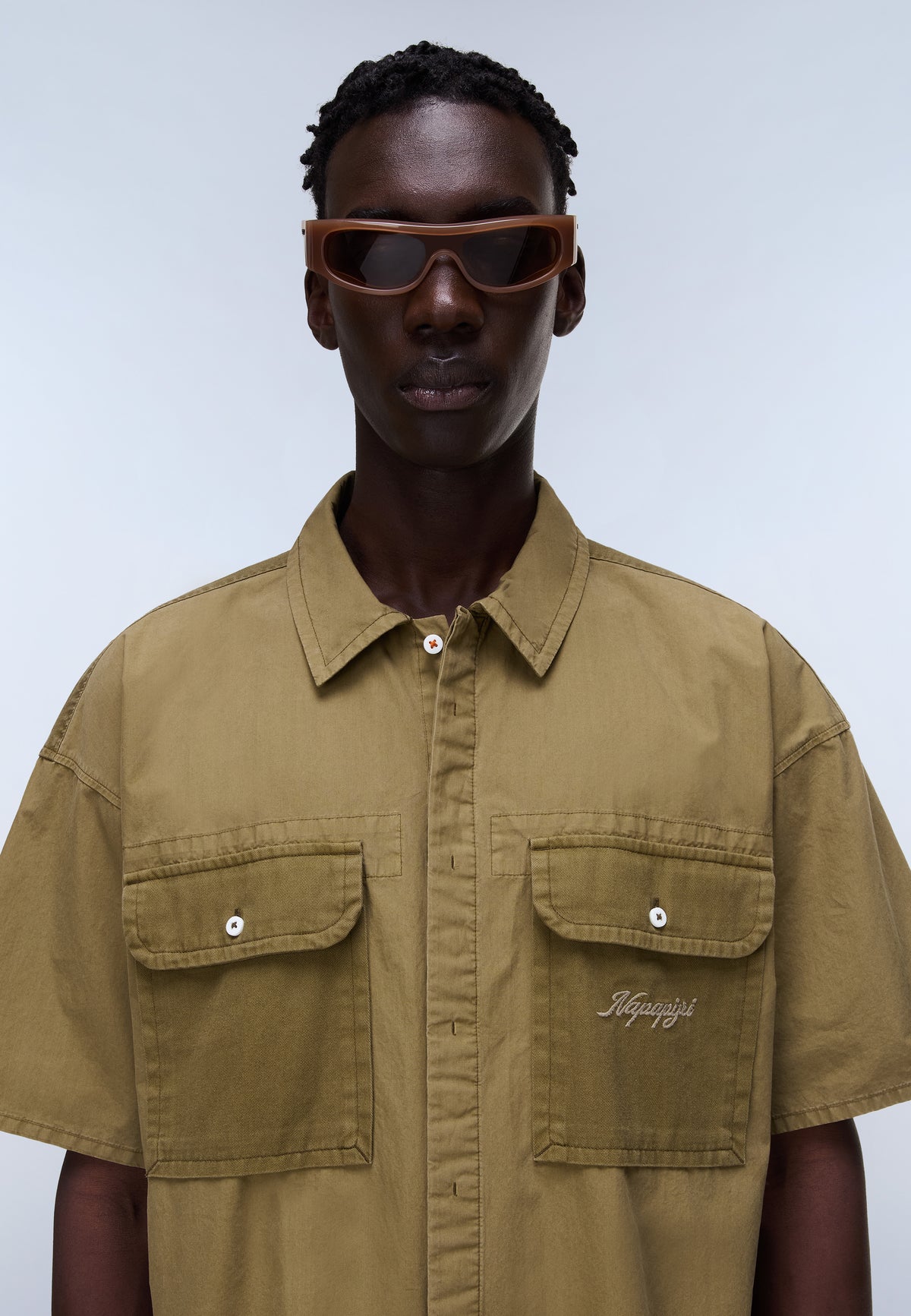 Camisa de Manga Corta Oxide Verde Oliva Scuro - 2