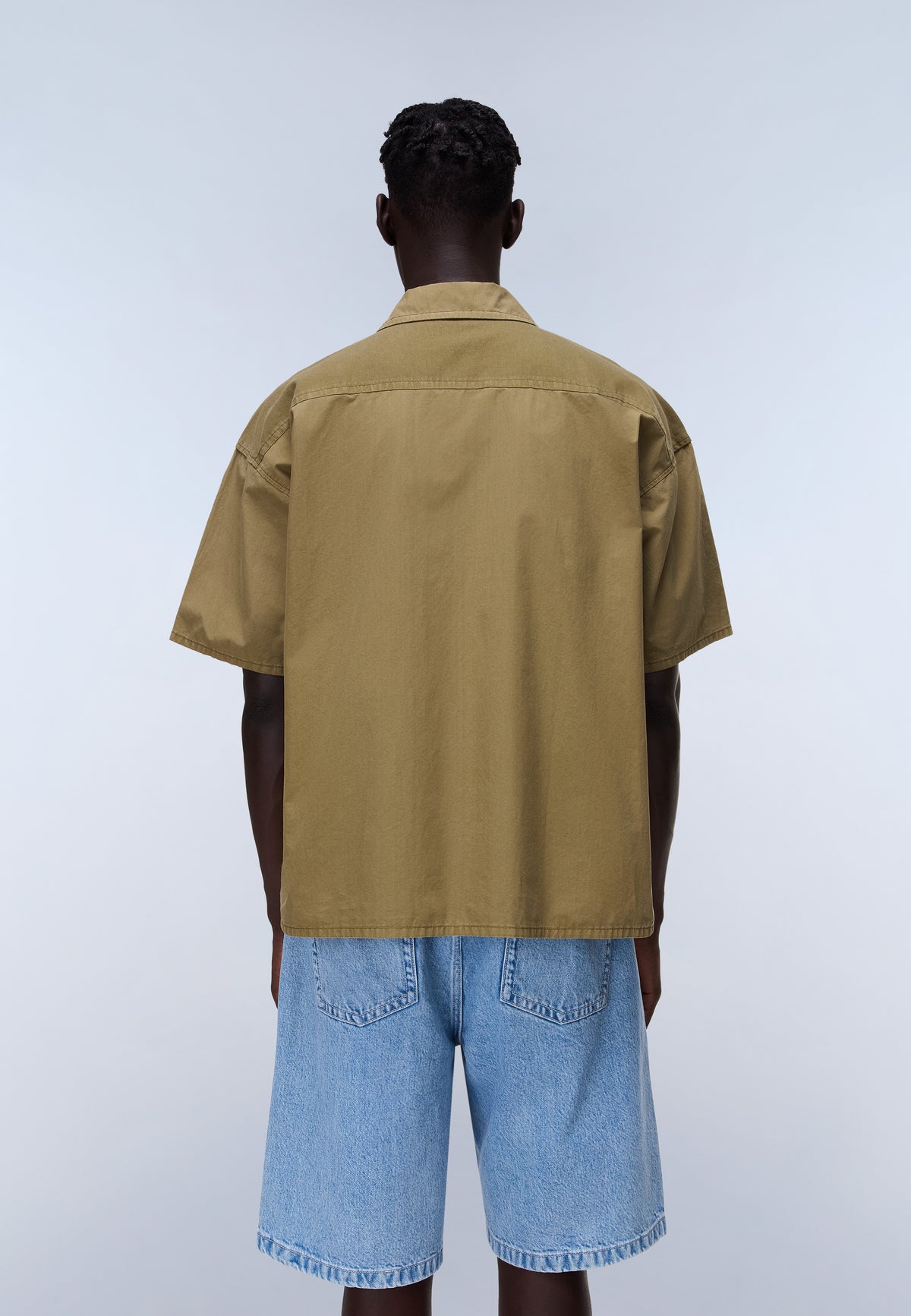 Camisa de Manga Corta Oxide Verde Oliva Scuro - 6