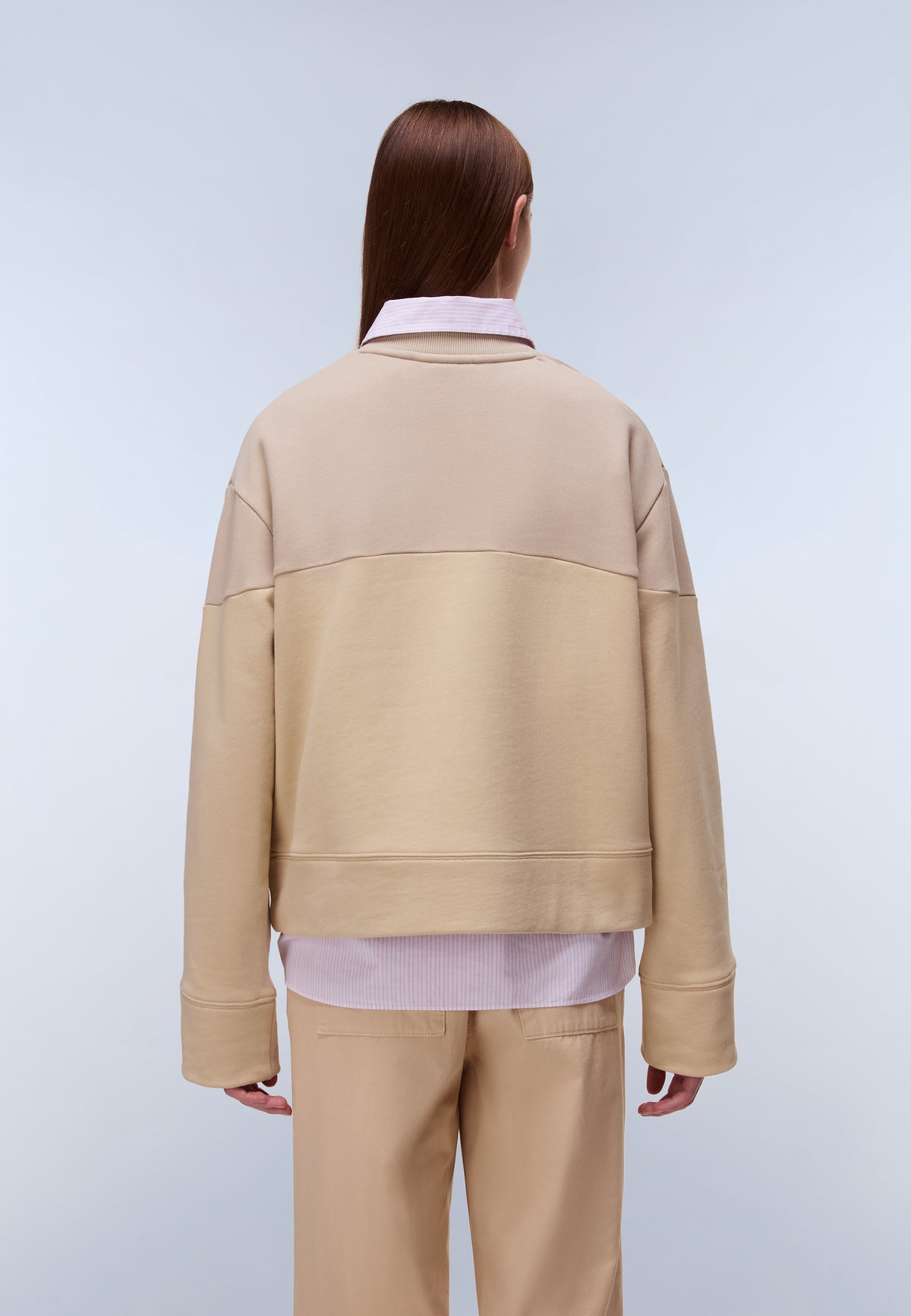 Baryte French Terry Sweatshirt Light Brown - 5