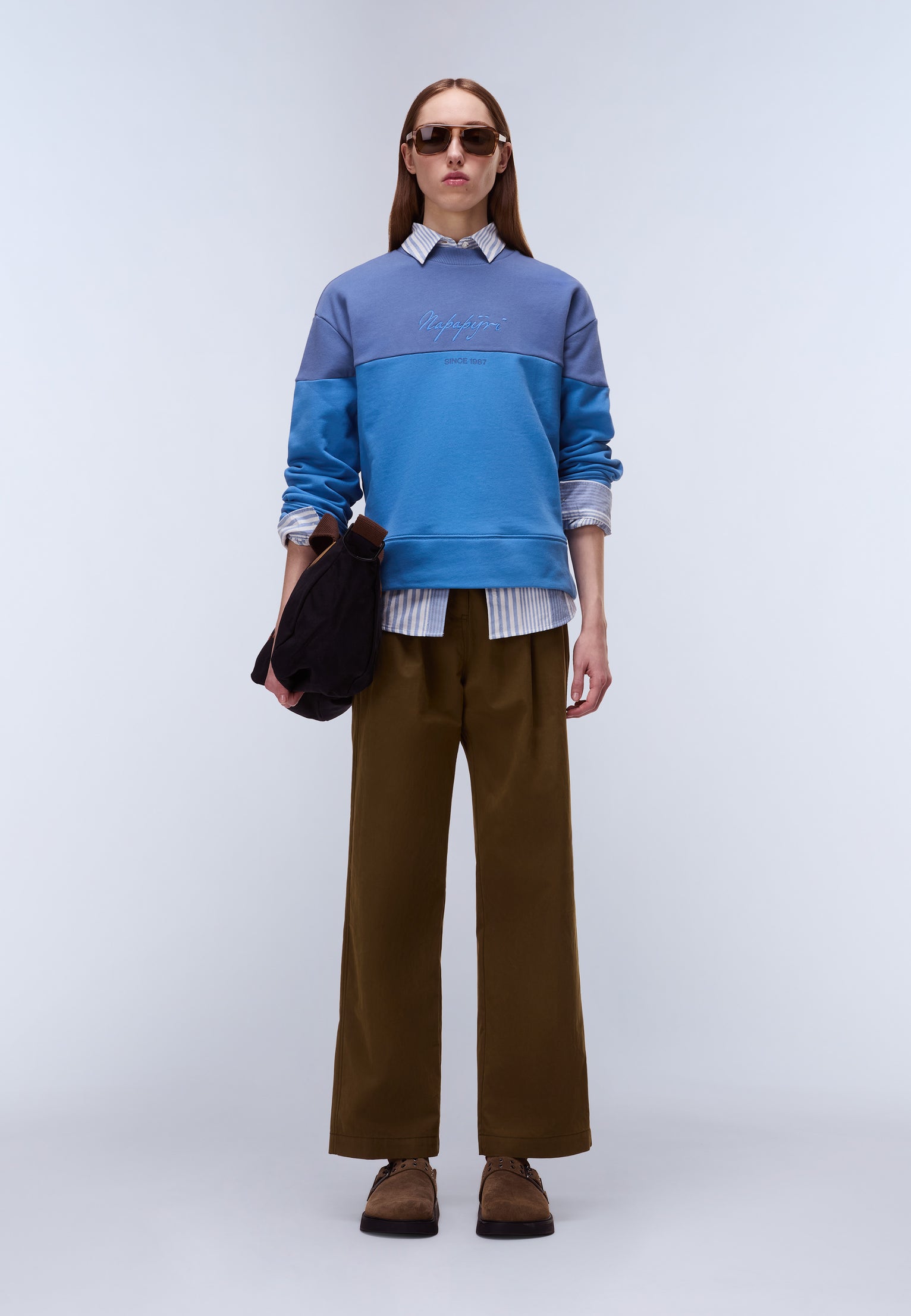 Baryte French Terry Sweatshirt Blue