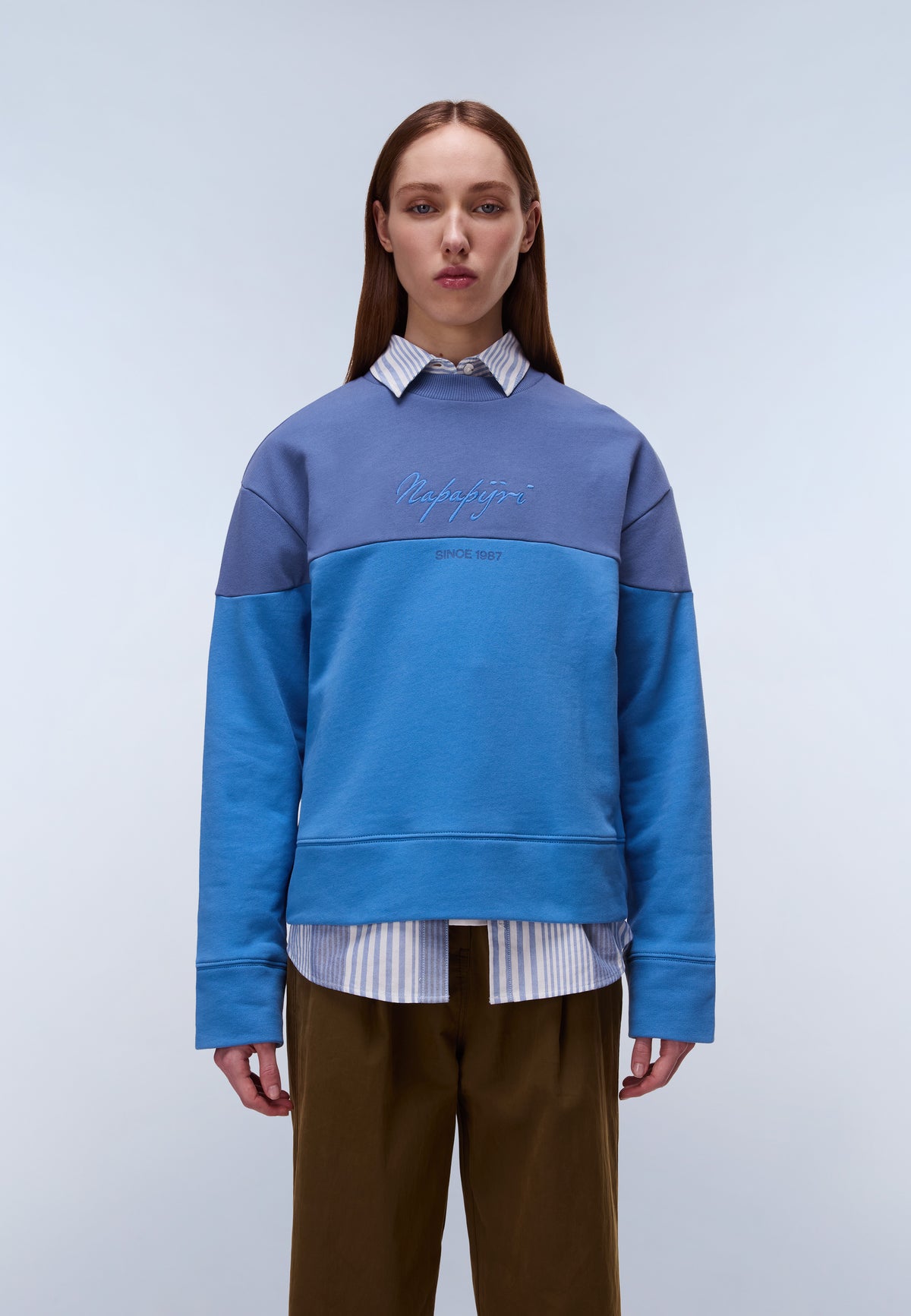 Baryte French Terry Sweatshirt Blue - 4